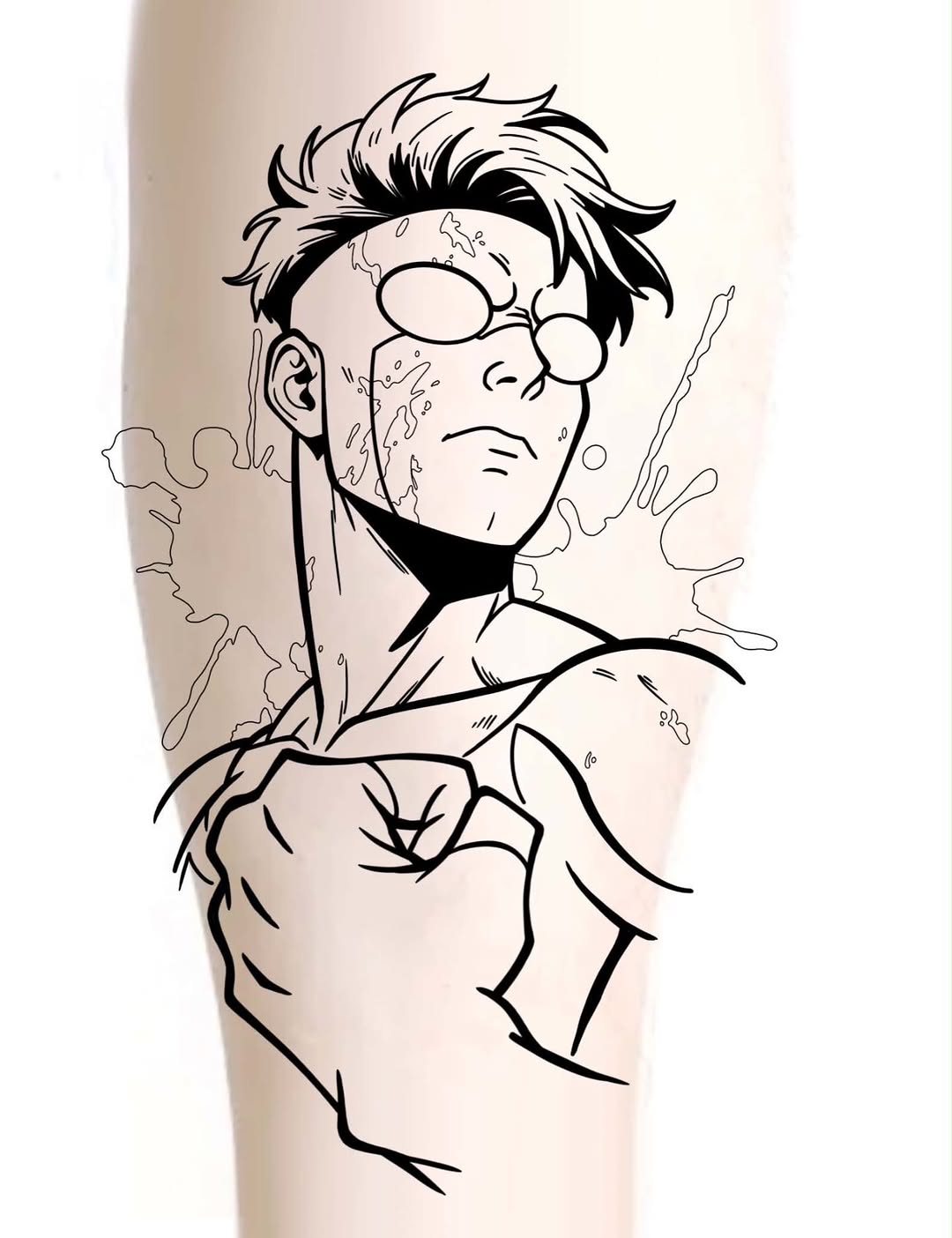 Tattoo by @gothictatts1994 — anime, blackwork