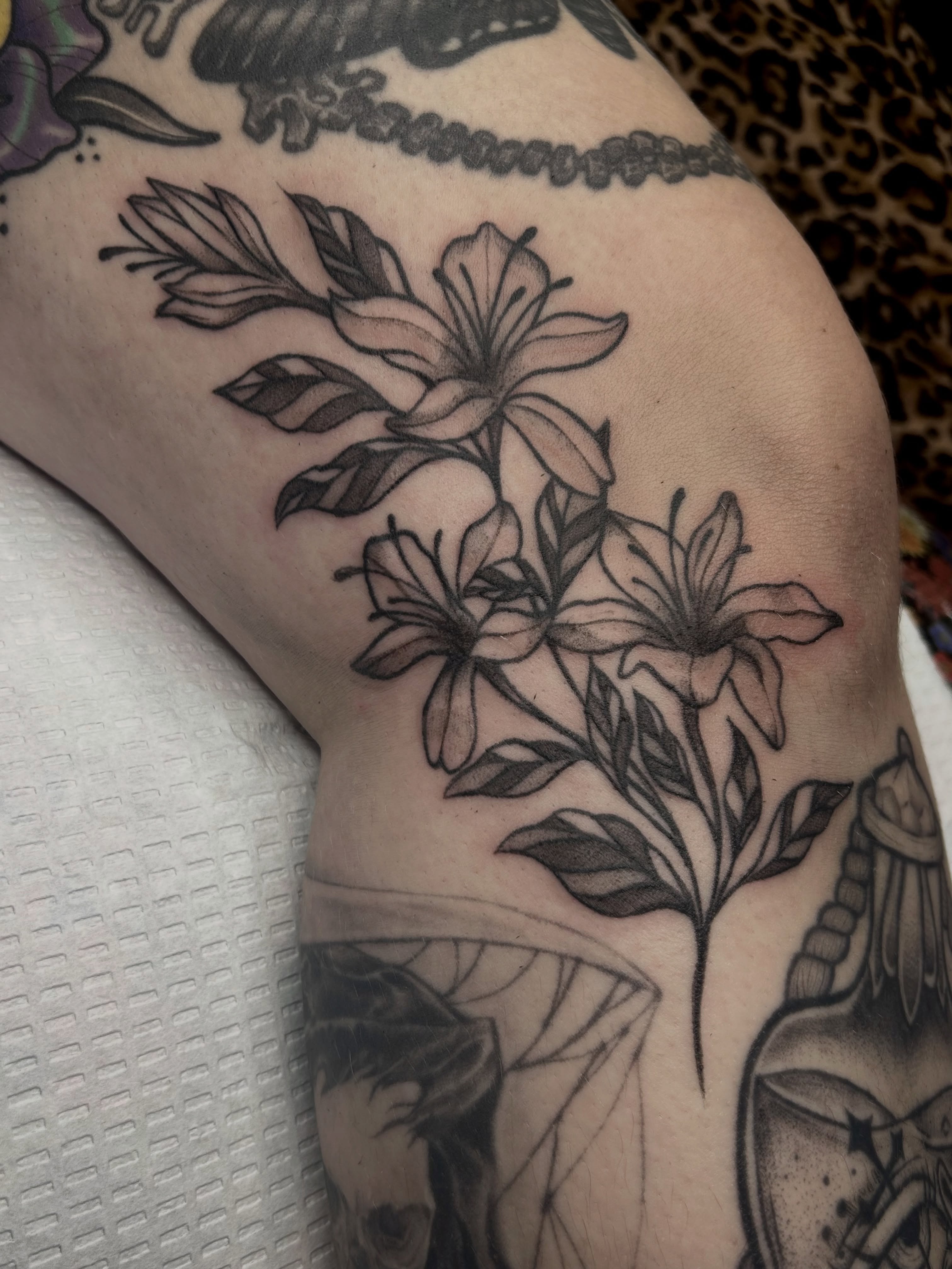 Tattoo by @anya.artistry.tattoos — black_and_grey