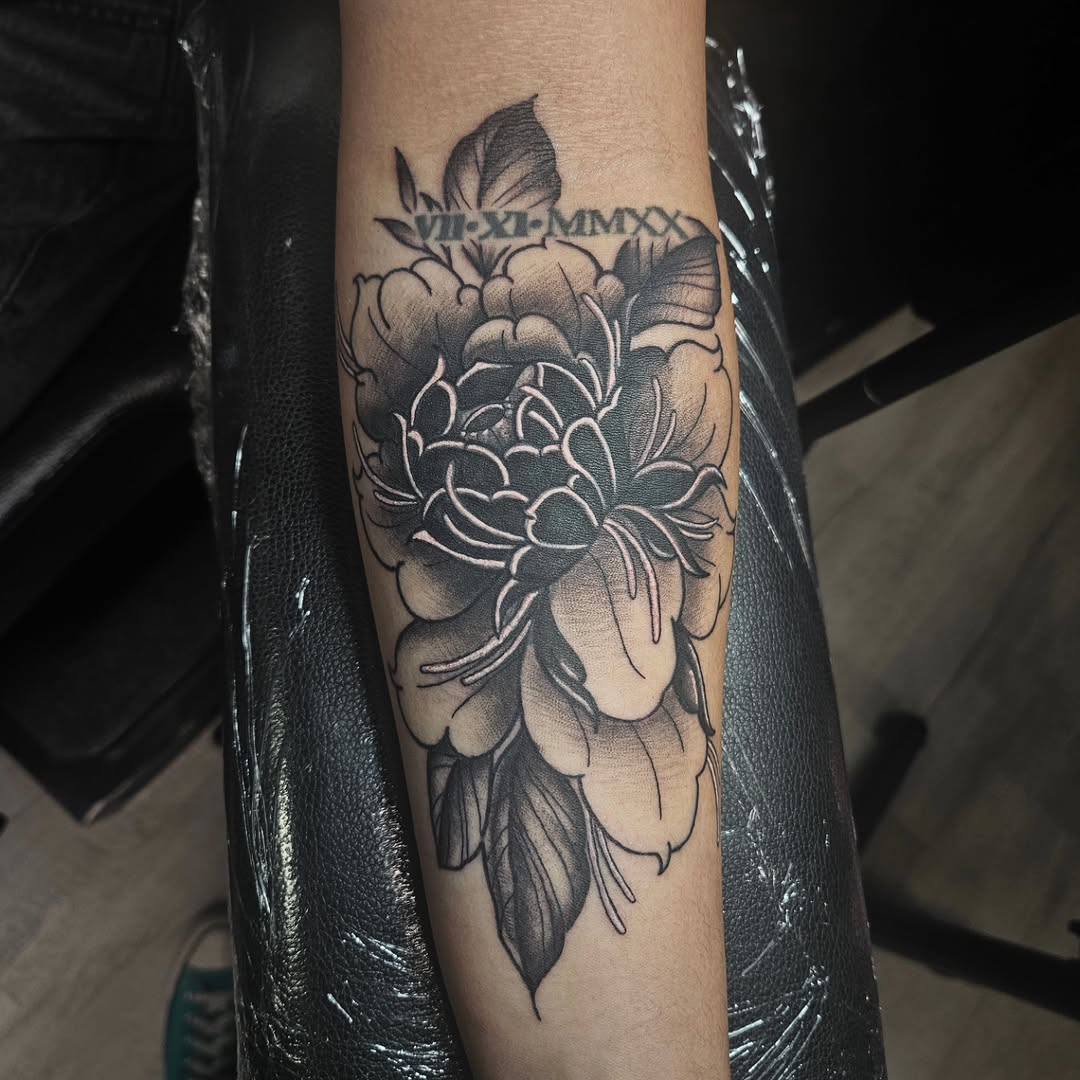 Tattoo by @babyghoul_inked — black_and_grey, japanese_irezumi