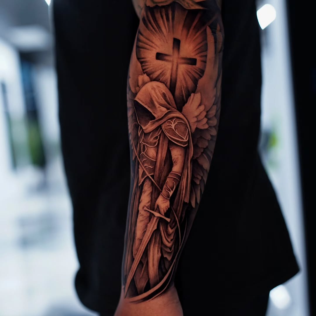 Tattoo by @inkbyesto — realism, black_and_grey