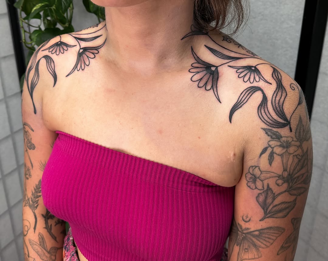 Tattoo by @hannaheddytattoo — fine_line, black_and_grey