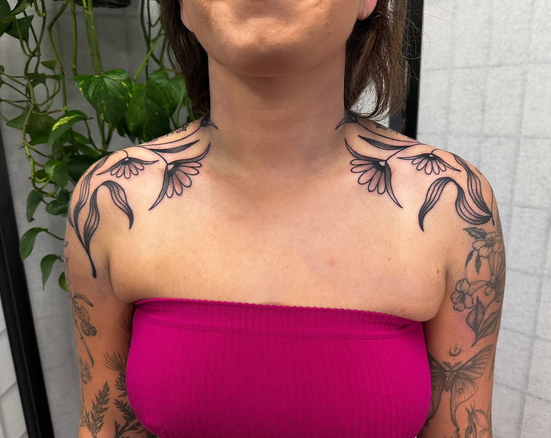 Tattoo by @hannaheddytattoo — fine_line, black_and_grey