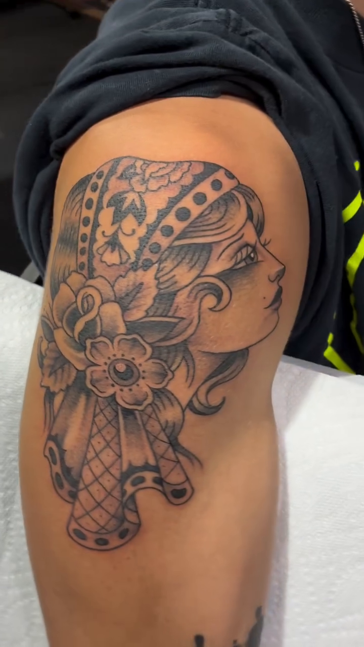 Tattoo by @energydrinkonthefloor — neo_traditional, black_and_grey