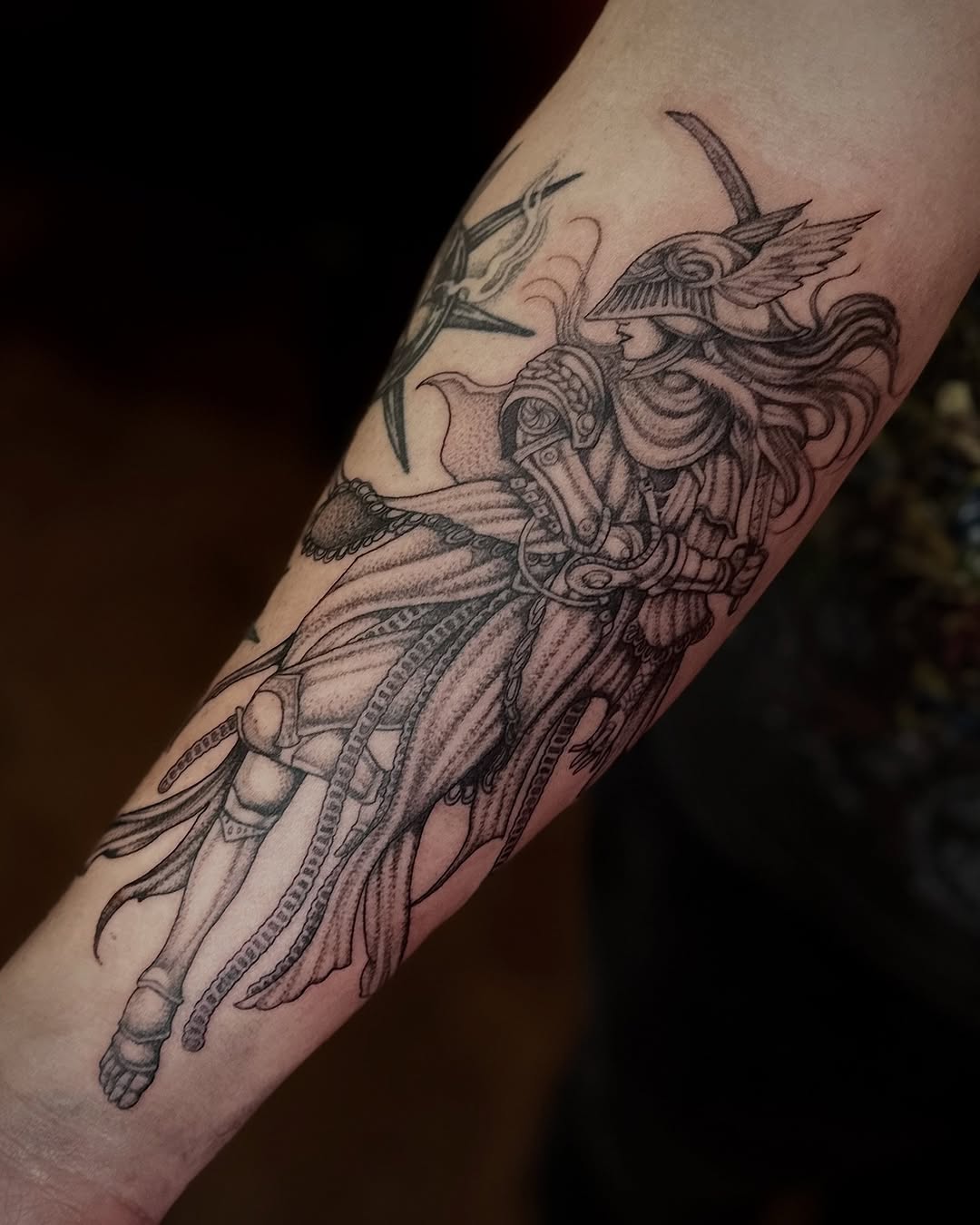 Tattoo by @racheltruskotattoos — black_and_grey, realism
