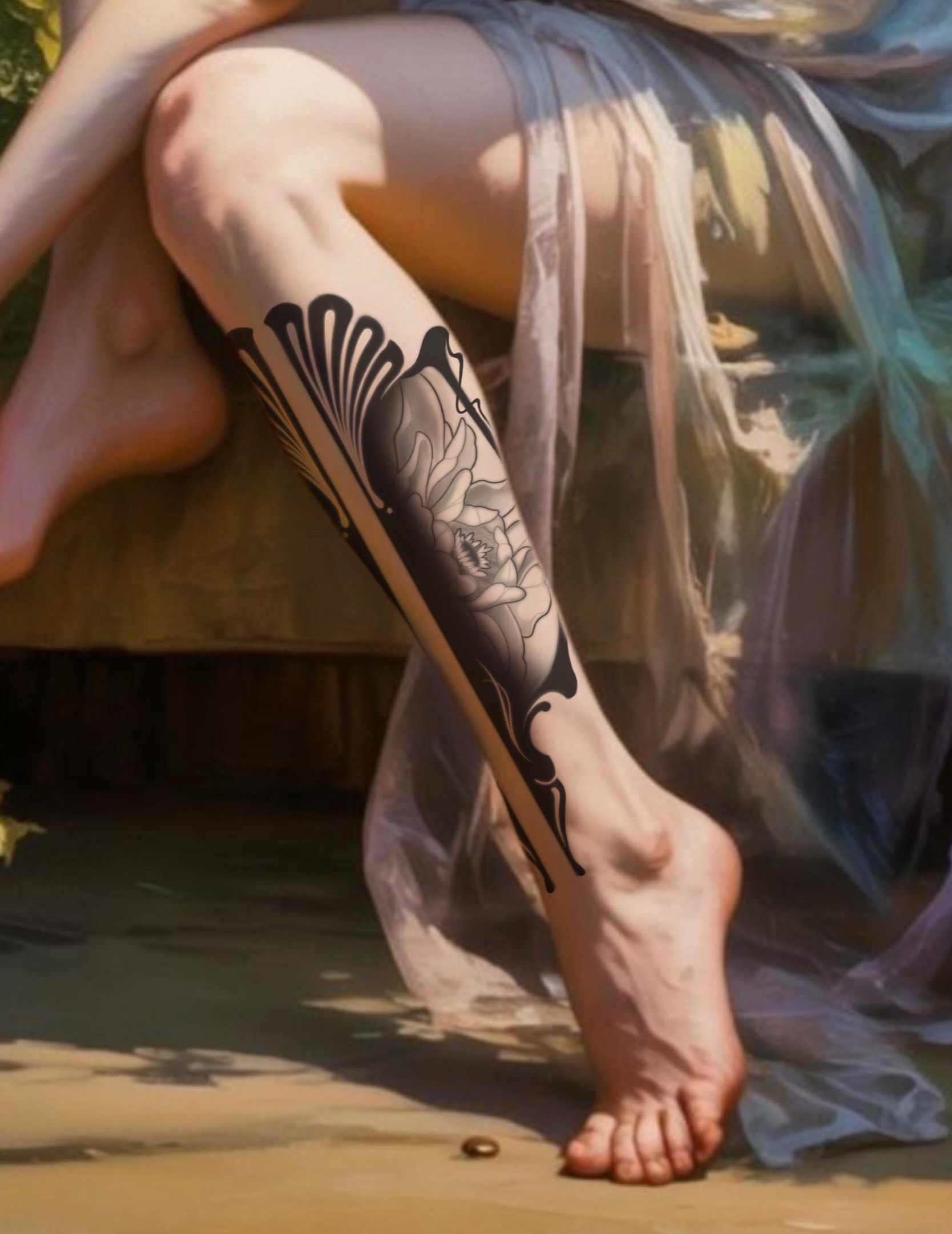 Tattoo by @afondi — black_and_grey