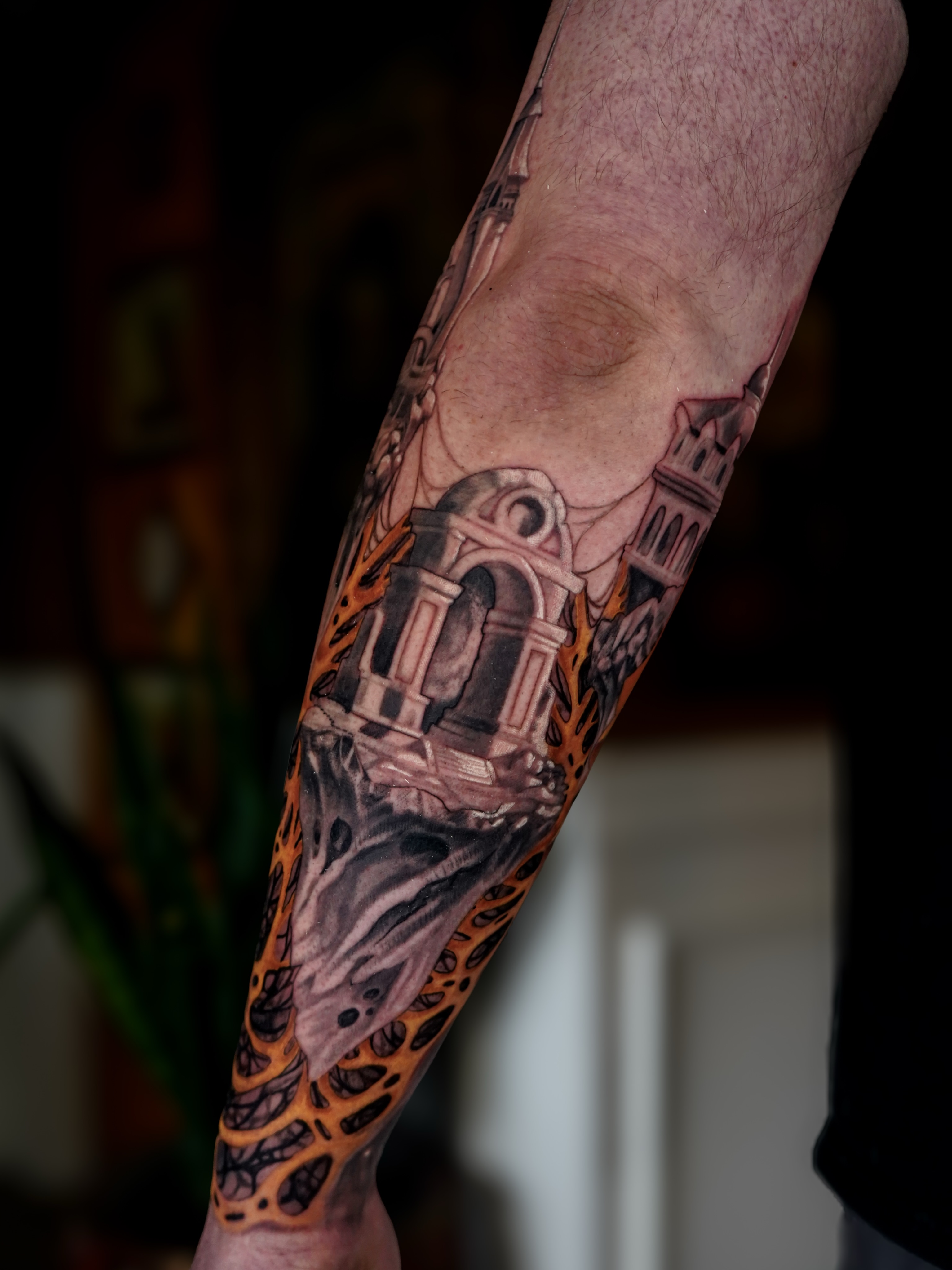 Tattoo by @sunseritattoo — realism, trash_polka