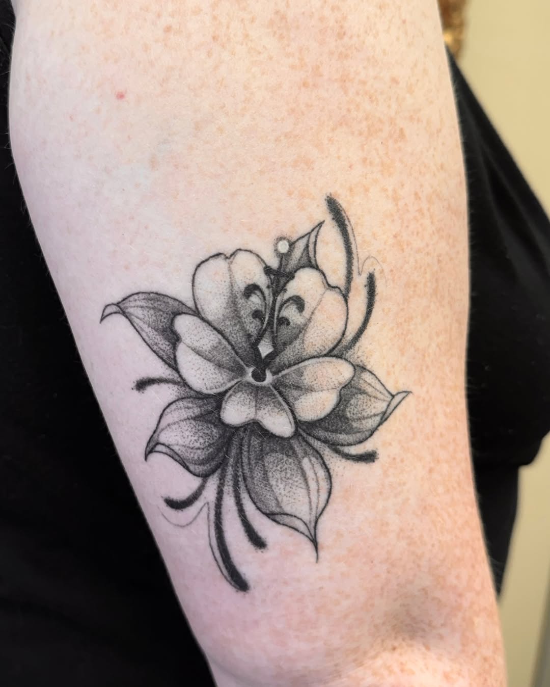Tattoo by @jadadavistattoo — dotwork, black_and_grey