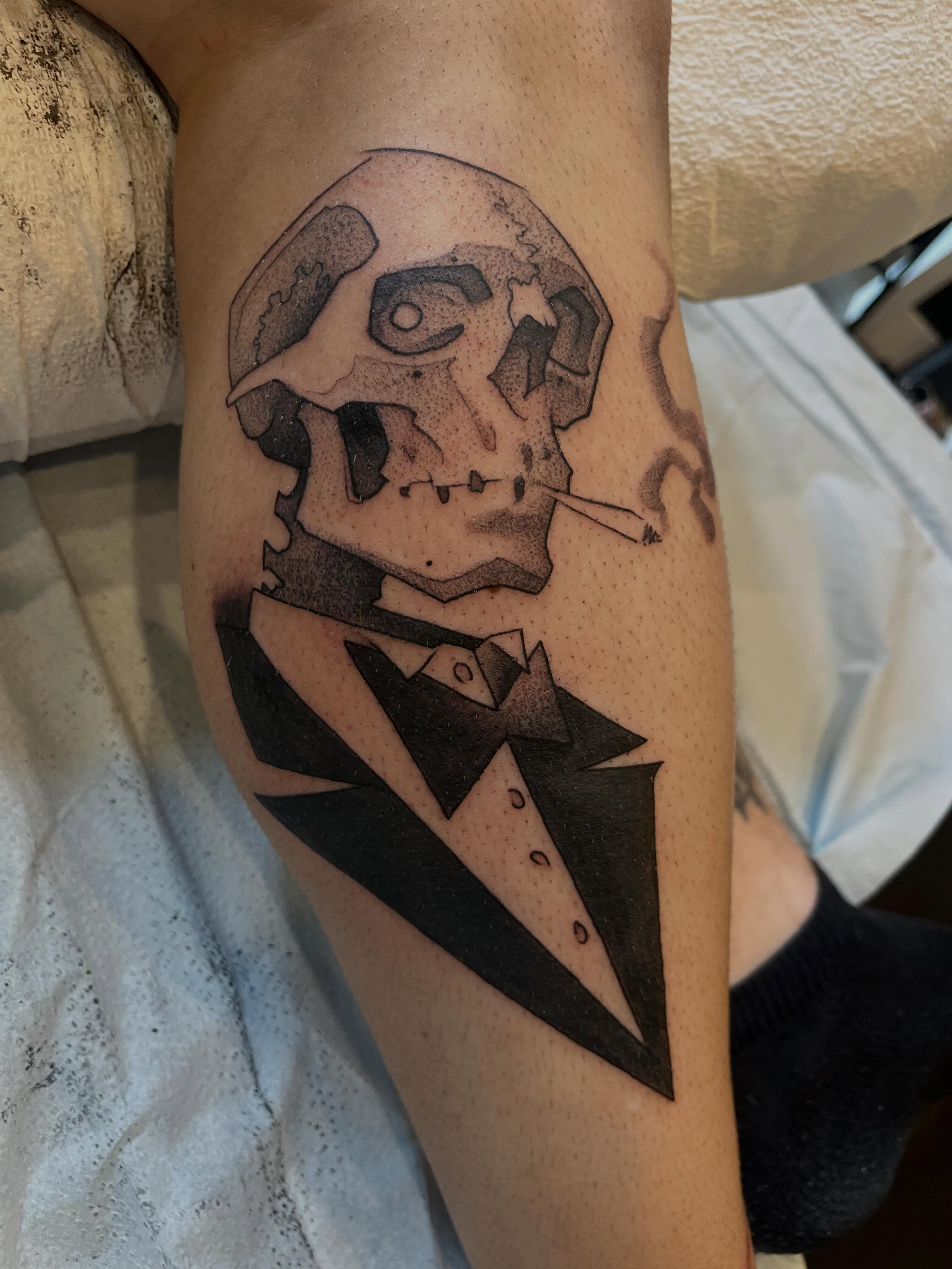 Tattoo by @artbyianwhite — black_and_grey, realism