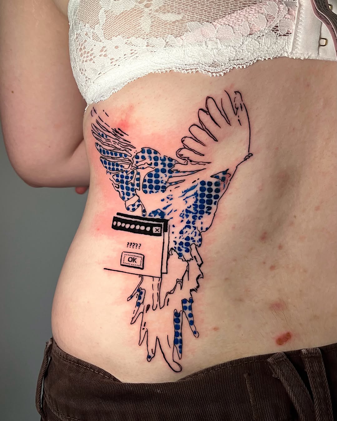 Tattoo by @sugarscab — blackwork, trash_polka