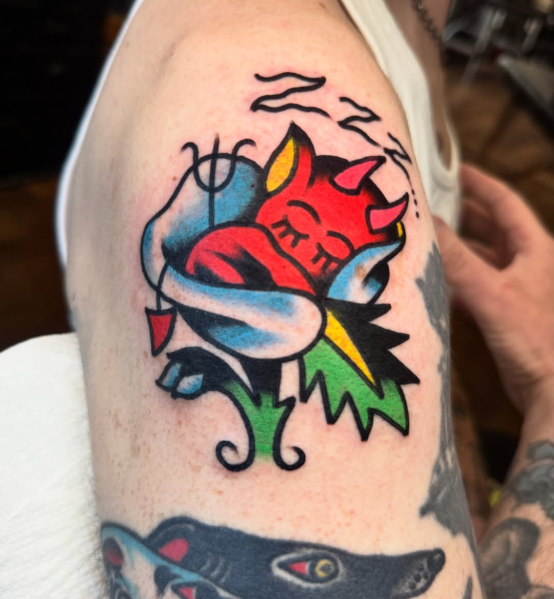 Tattoo by @trash.fires — american_traditional