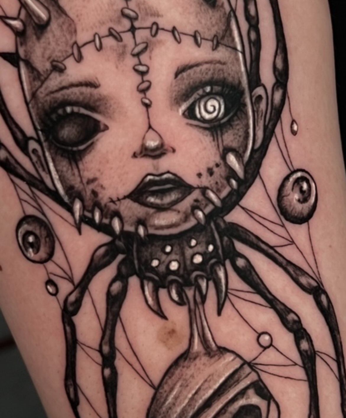 Spider dark realism tattoo on the forearm by π·ππ πππππ π·οΈ