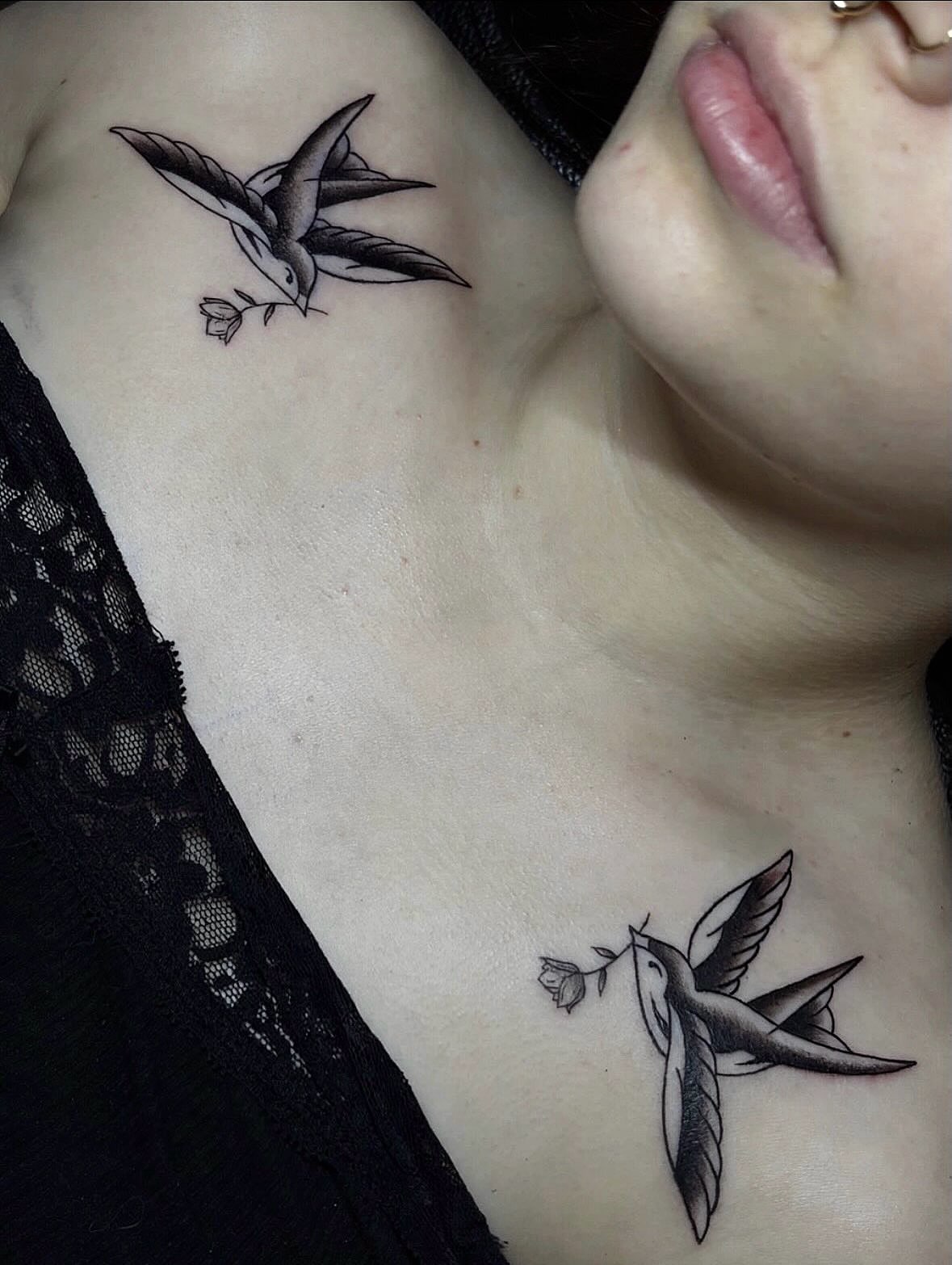 Tattoo by @carvedbyg — black_and_grey