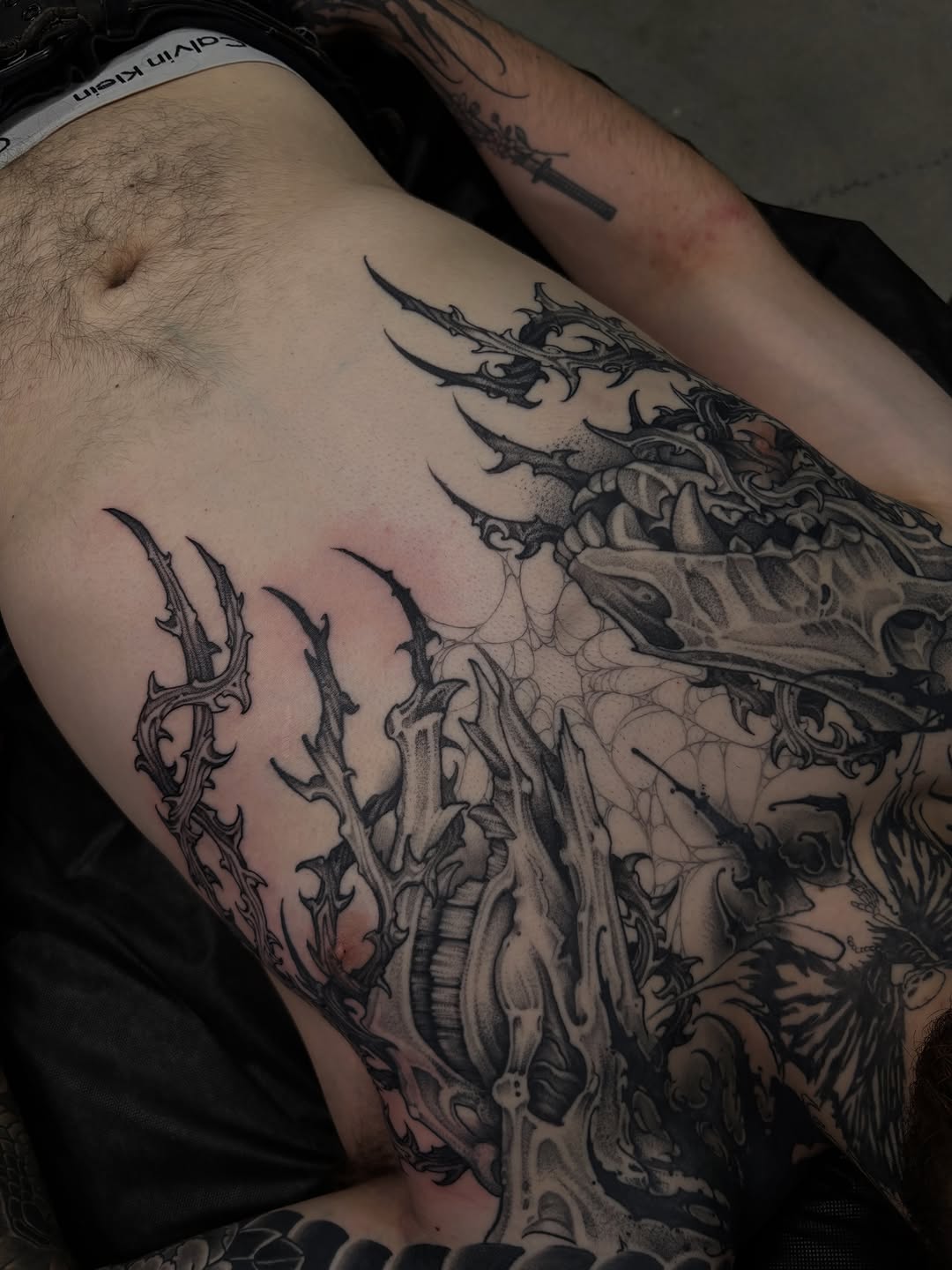 Tattoo by @sofiarosetattoos — dark_realism, blackwork