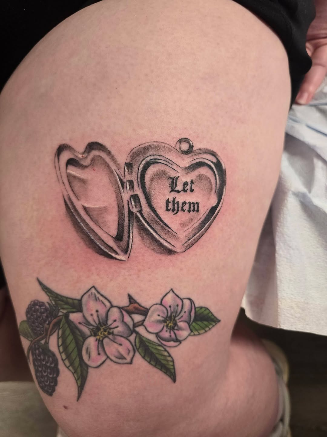 Tattoo by @karmakazeturtle — realism, lettering_script