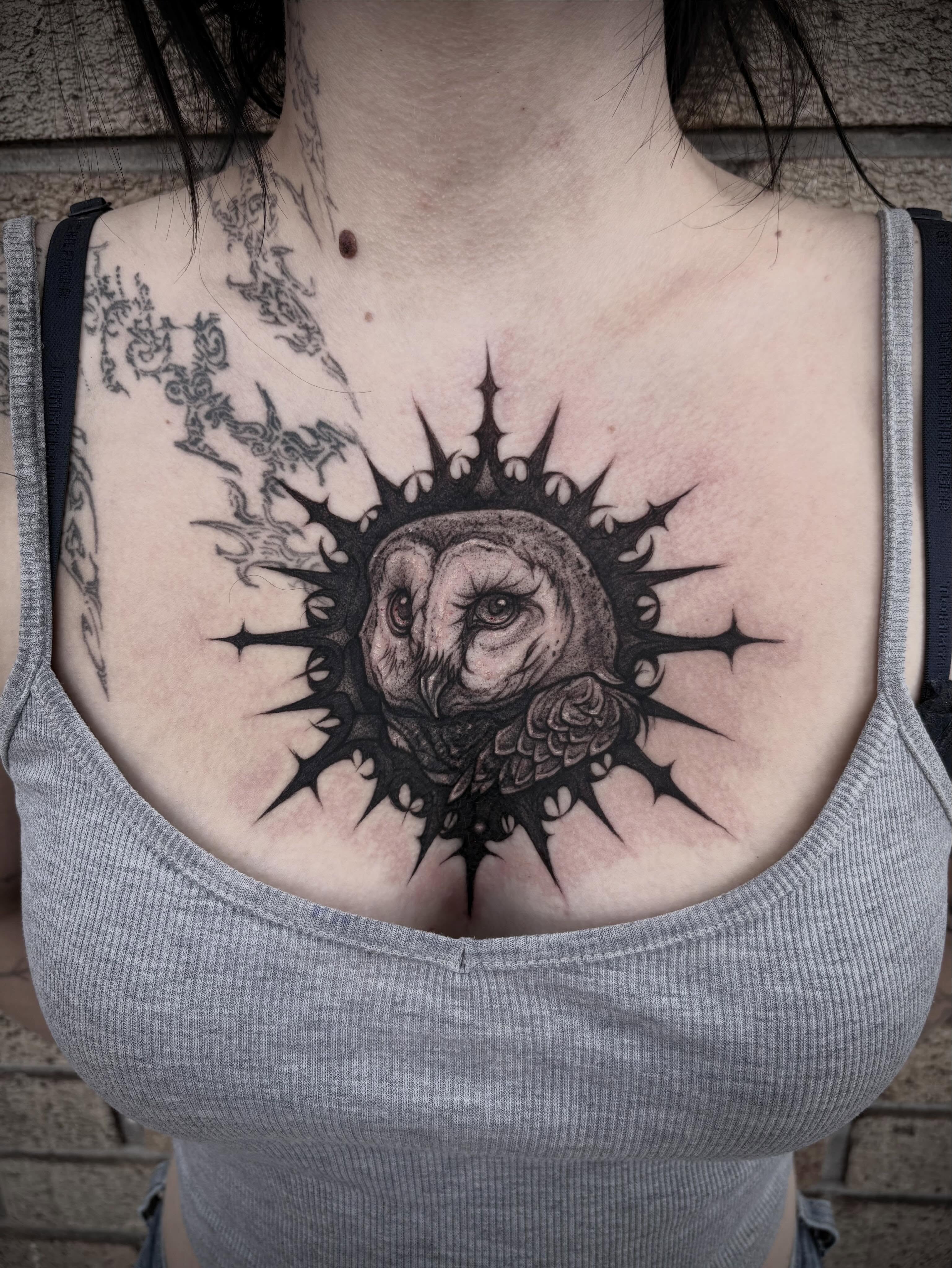 Tattoo by @lynscorpse — black_and_grey, realism