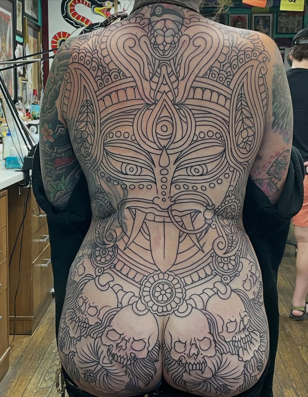 Tattoo by @haleymctattoos — blackwork, ornamental