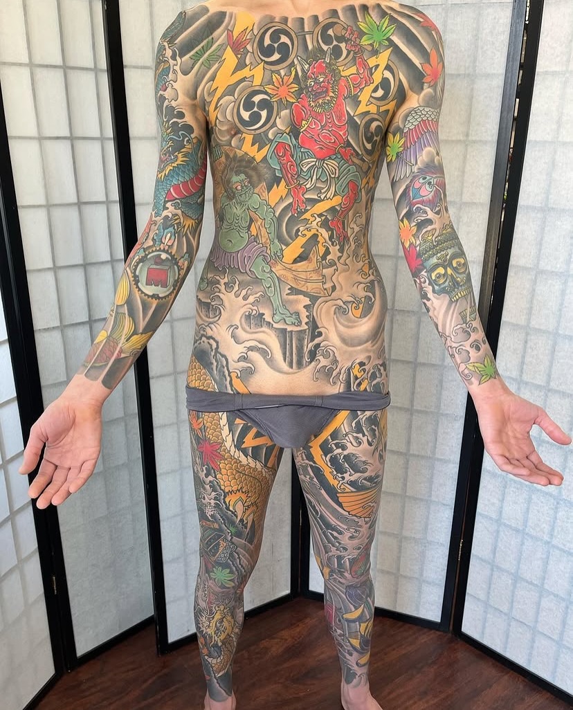 Tattoo by @milesmaniaci — japanese_irezumi, black_and_grey