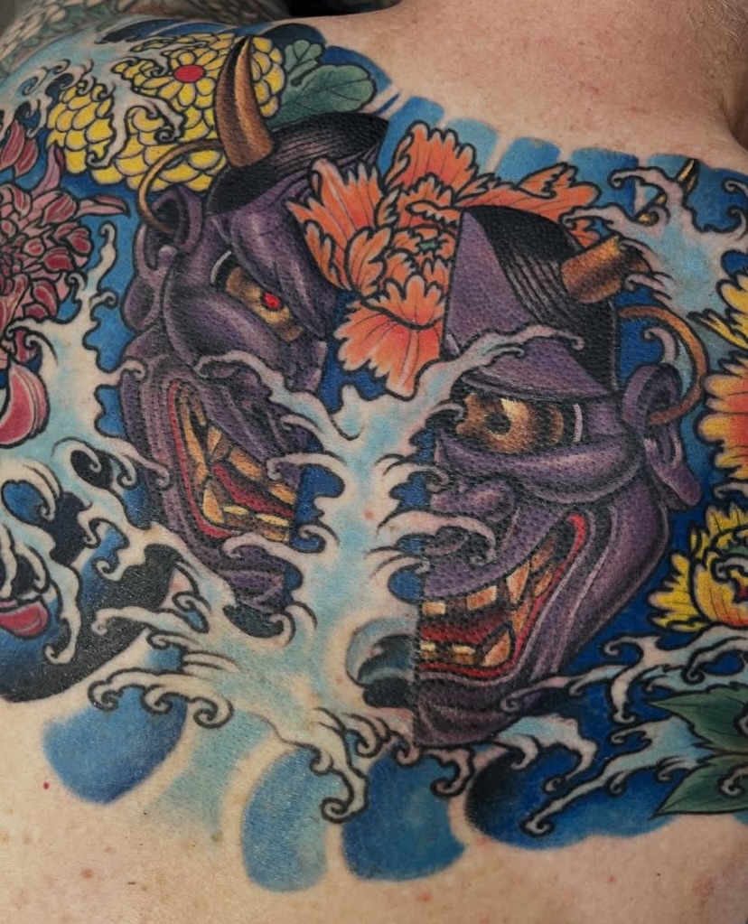 Tattoo by @milesmaniaci — japanese_irezumi, black_and_grey