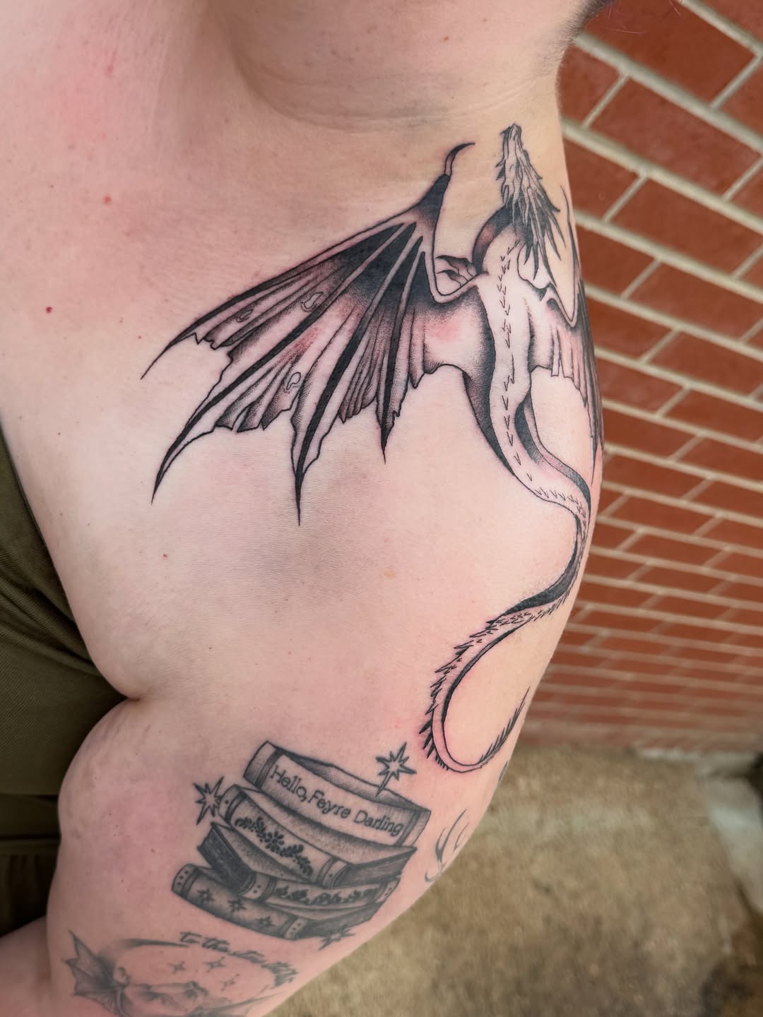 Tattoo by @tatsbythealycat — black_and_grey, realism