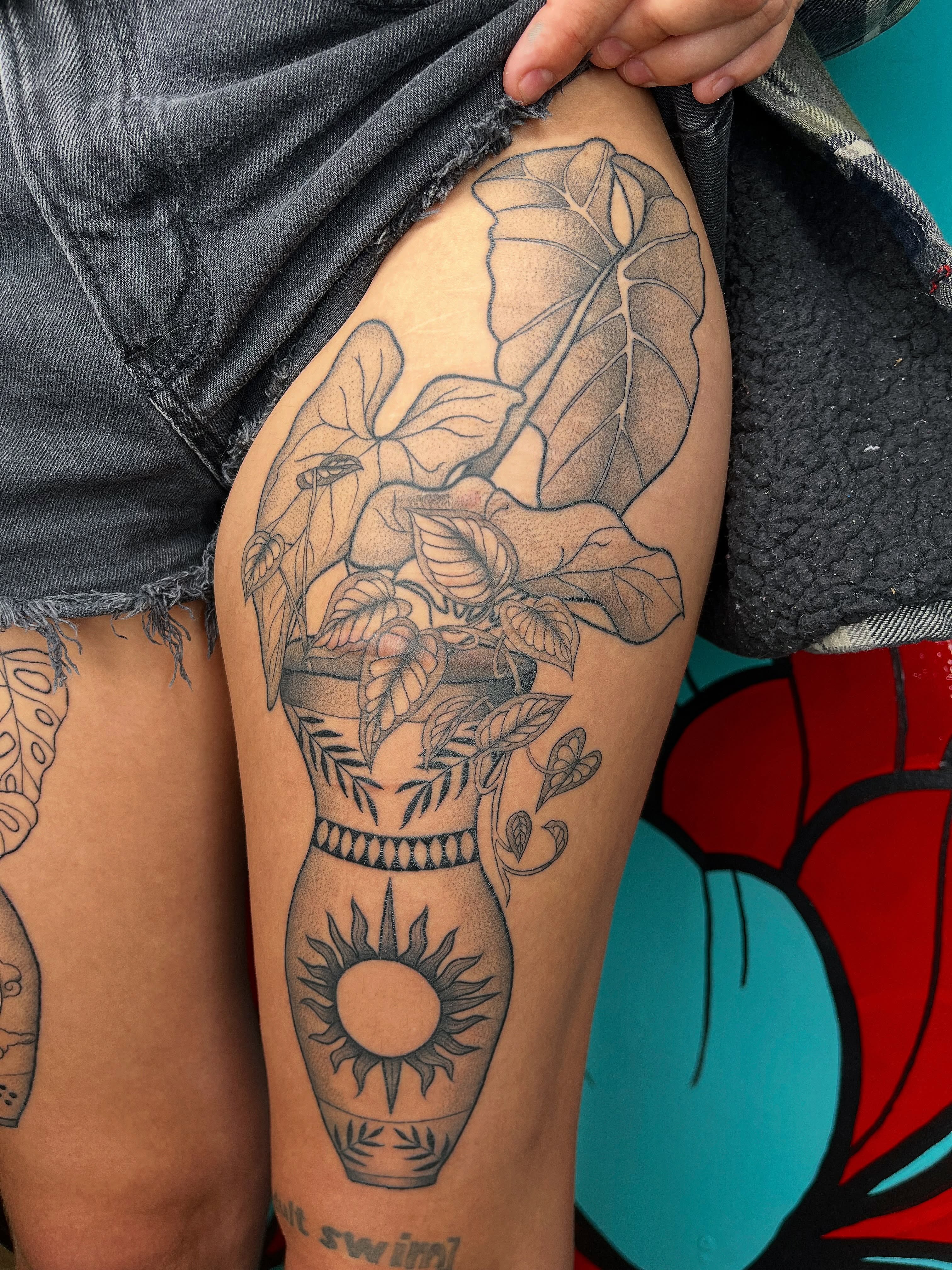 Tattoo by @artisanbodypiercingandtattoo — black_and_grey