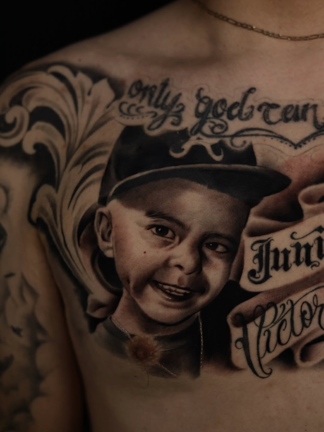 Tattoo by @tatts_by_ant — realism, lettering_script