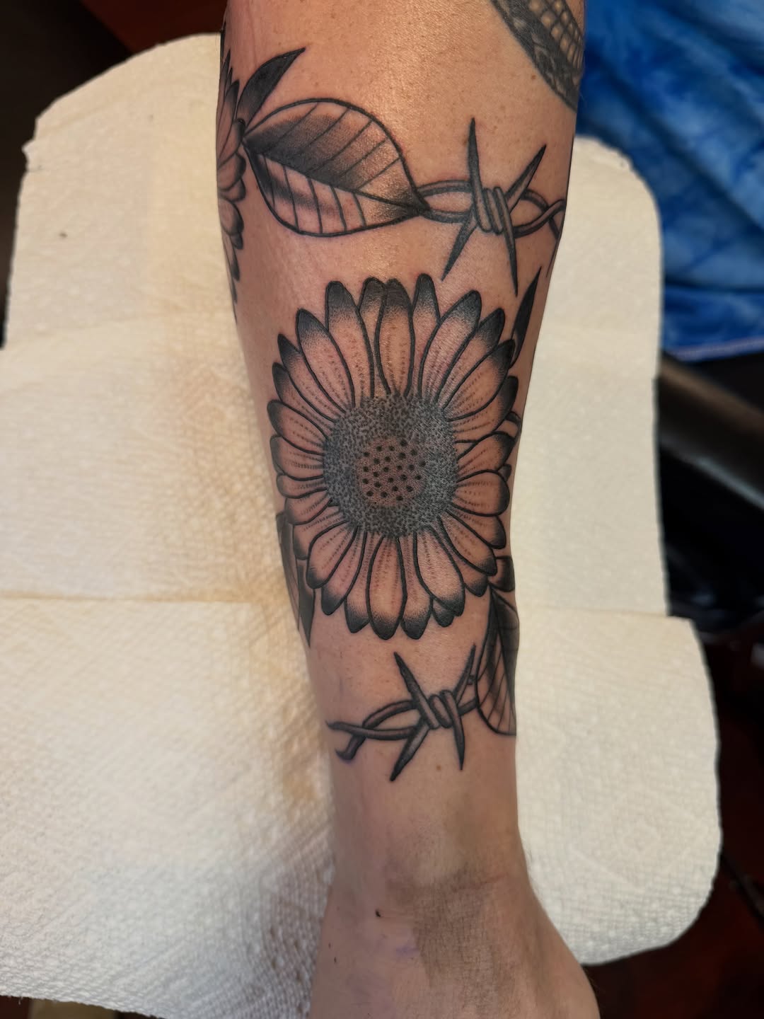 Tattoo by @evanvtattoos — black_and_grey, fine_line