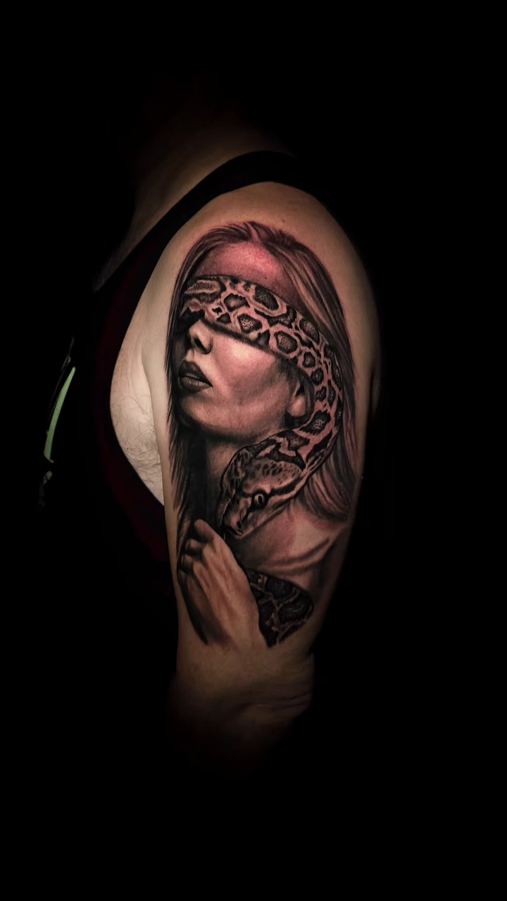 Tattoo by @fatboyink94 — black_and_grey, realism
