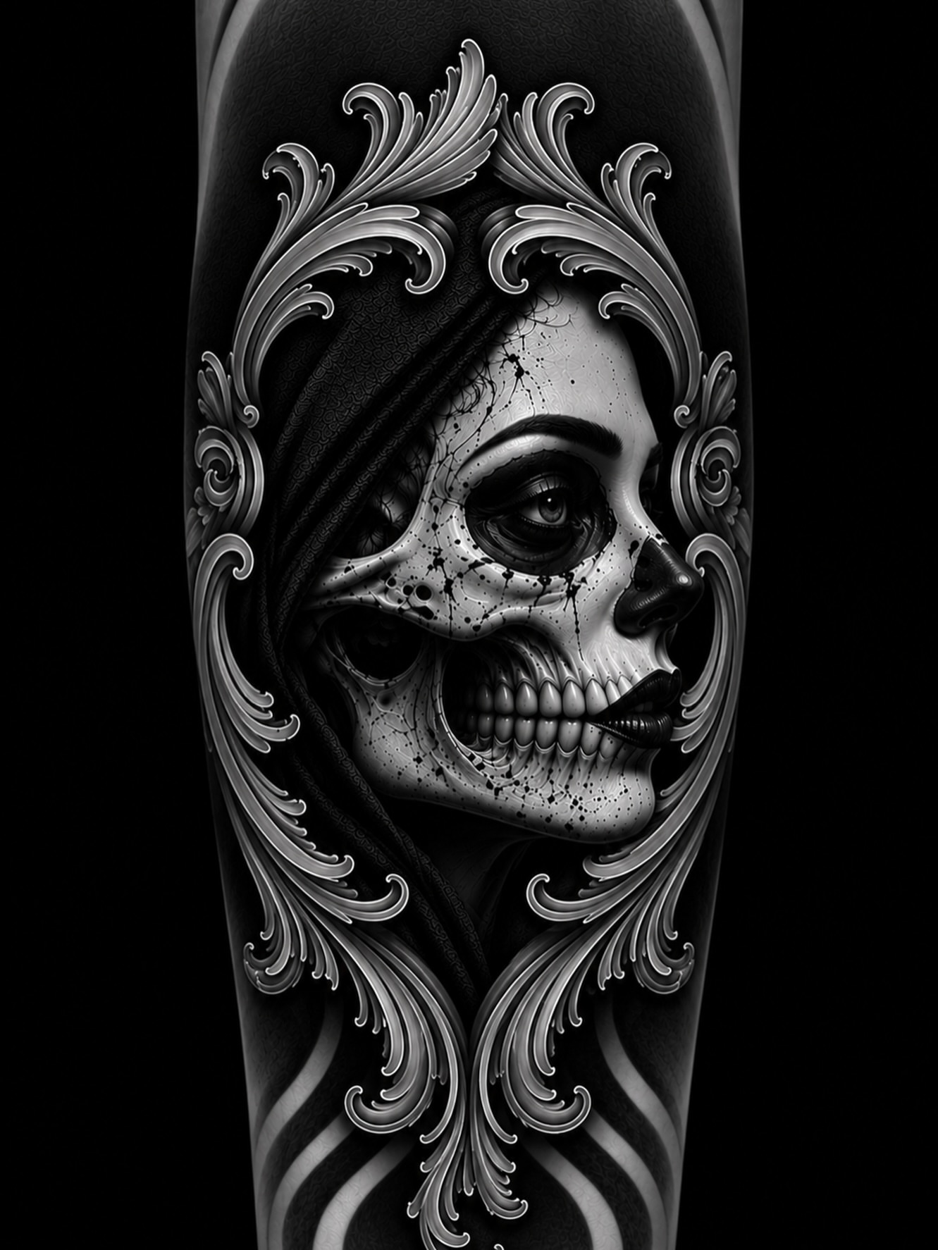 Tattoo by @sebastianinkk — black_and_grey, realism