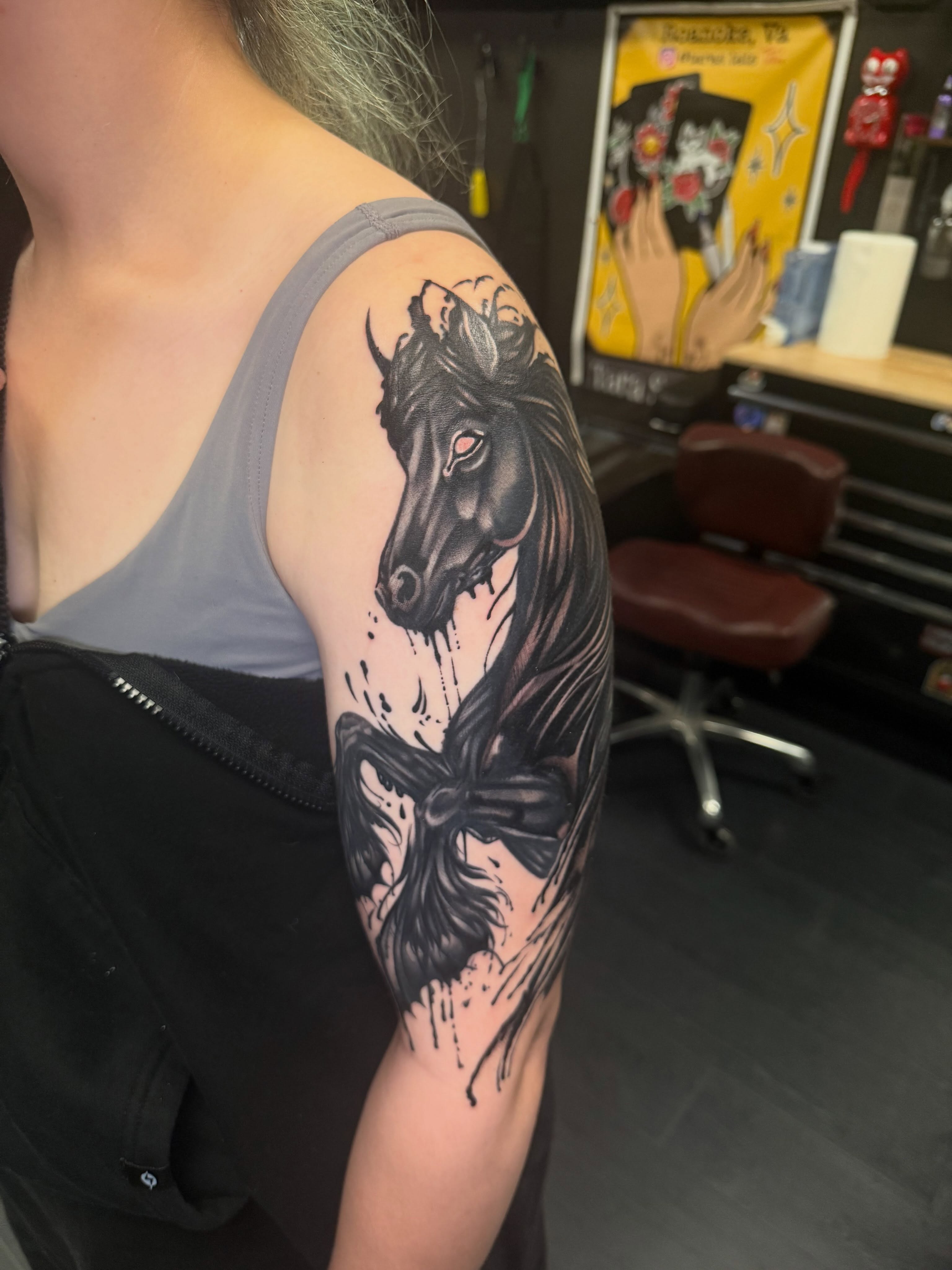 Tattoo by @mademariontattoos — black_and_grey, realism