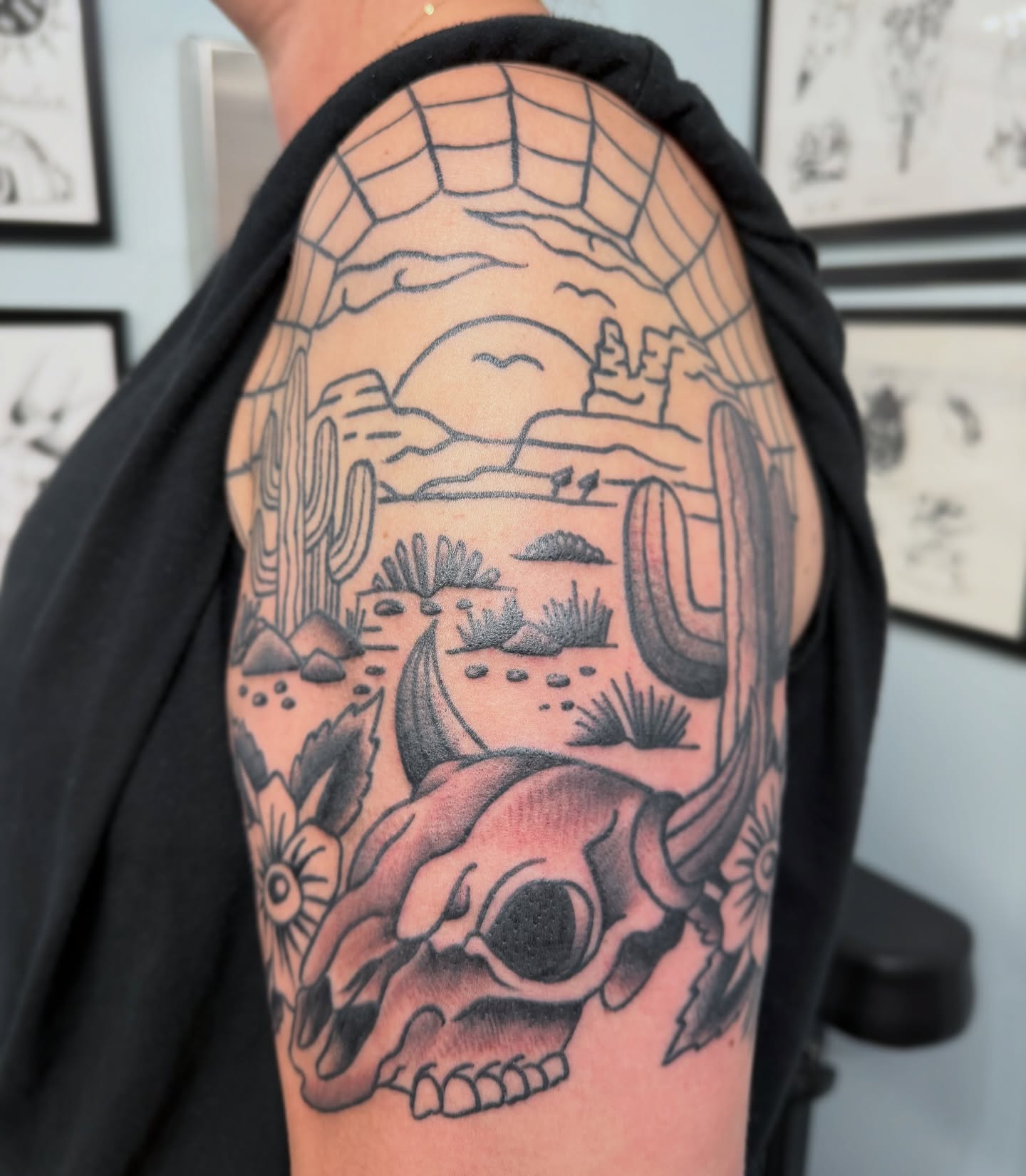 Tattoo by @dreperalestattoo — american_traditional, black_and_grey