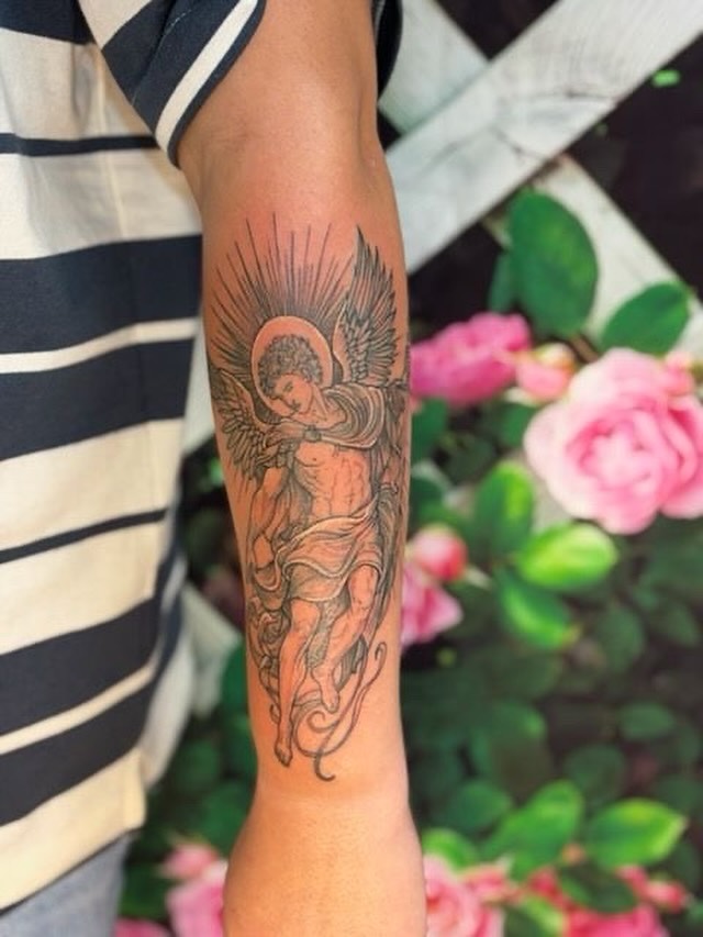 Tattoo by @stigmatat2 — black_and_grey