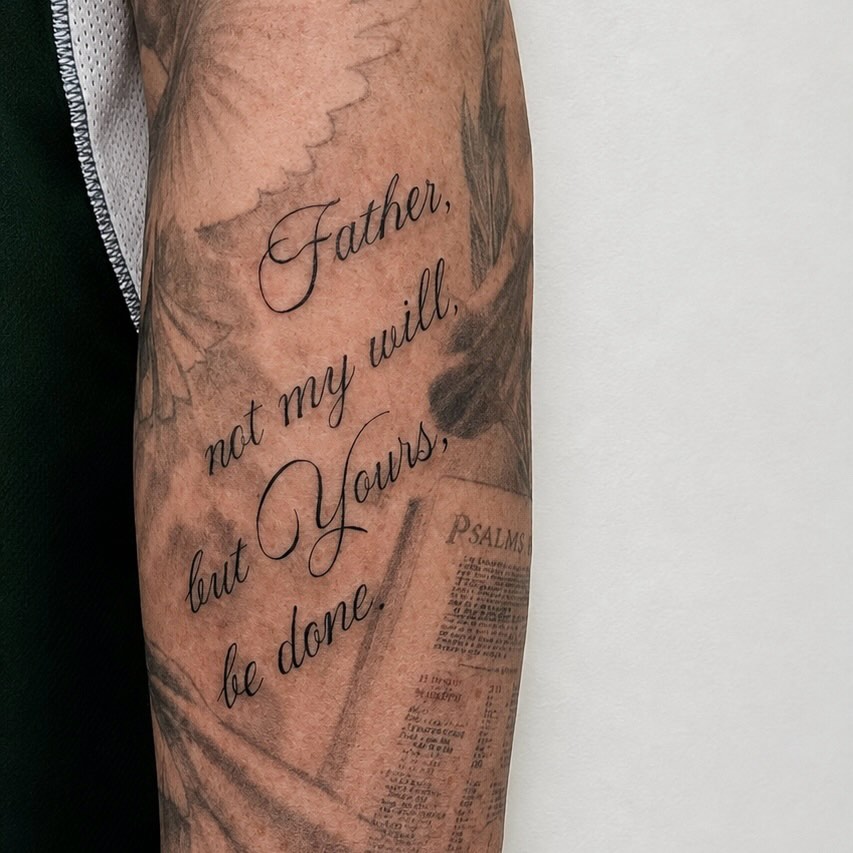 Tattoo by @jonny_elliott_phx β lettering_script, black_and_grey