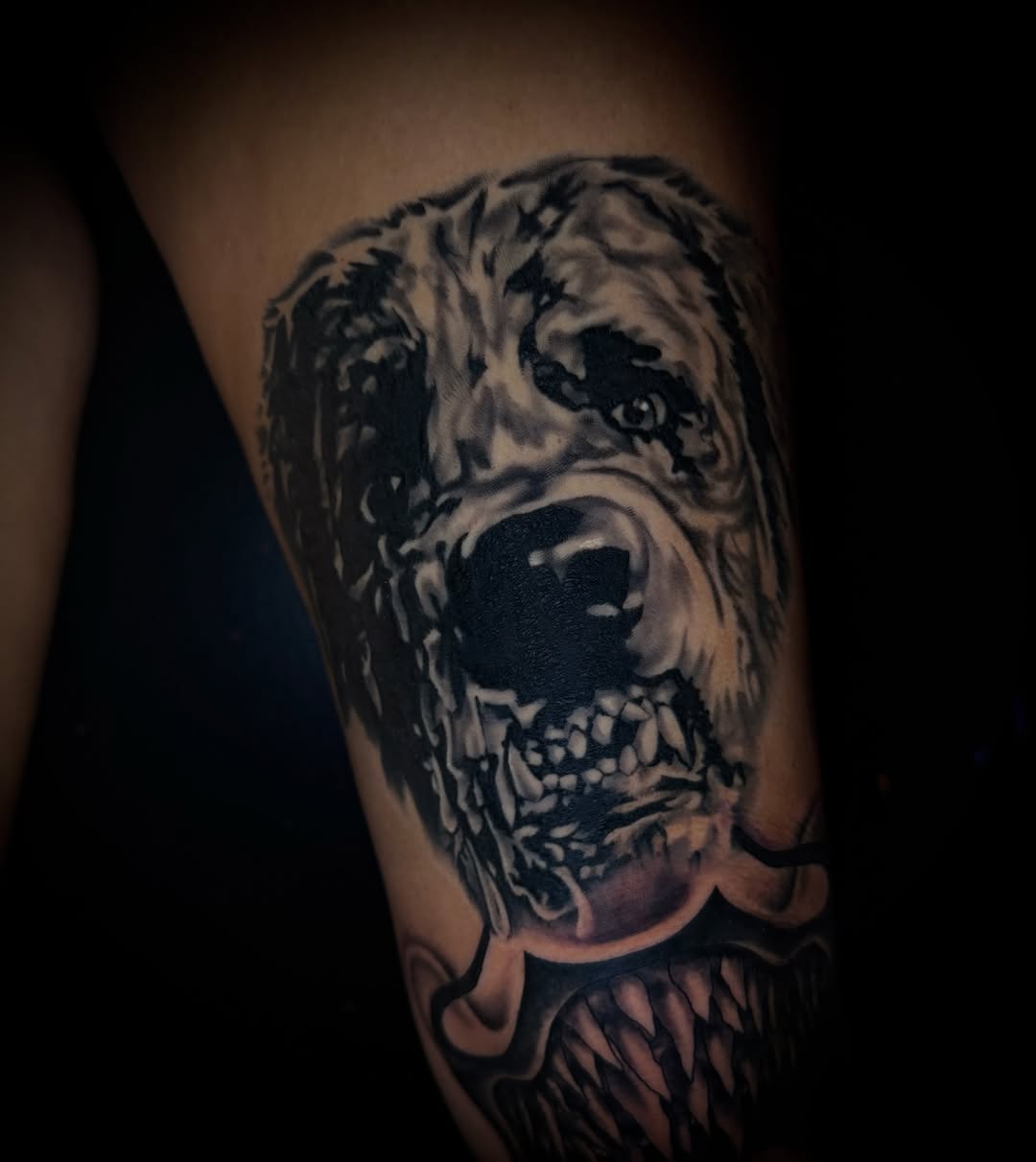 Tattoo by @savvy__ink — realism, black_and_grey