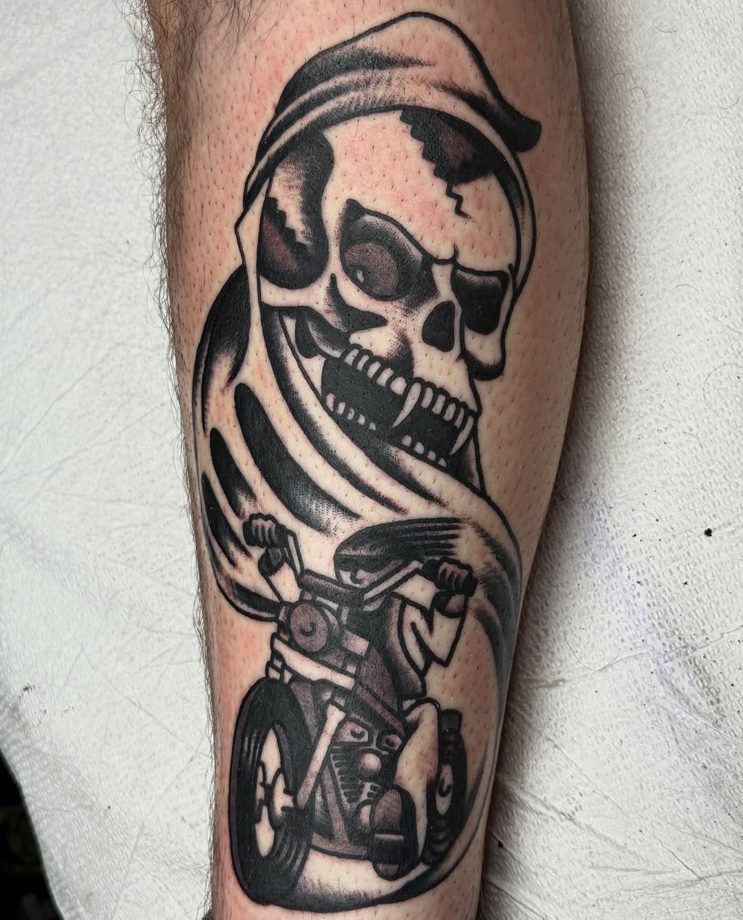 Tattoo by @colbybarrontattoo — american_traditional, black_and_grey