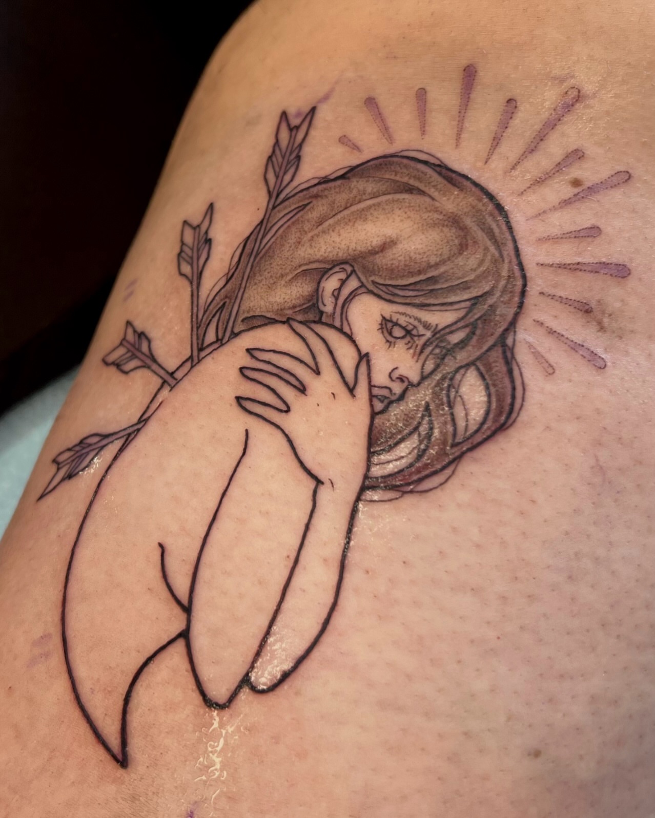 Tattoo by @olympe_ktattoos — black_and_grey, realism