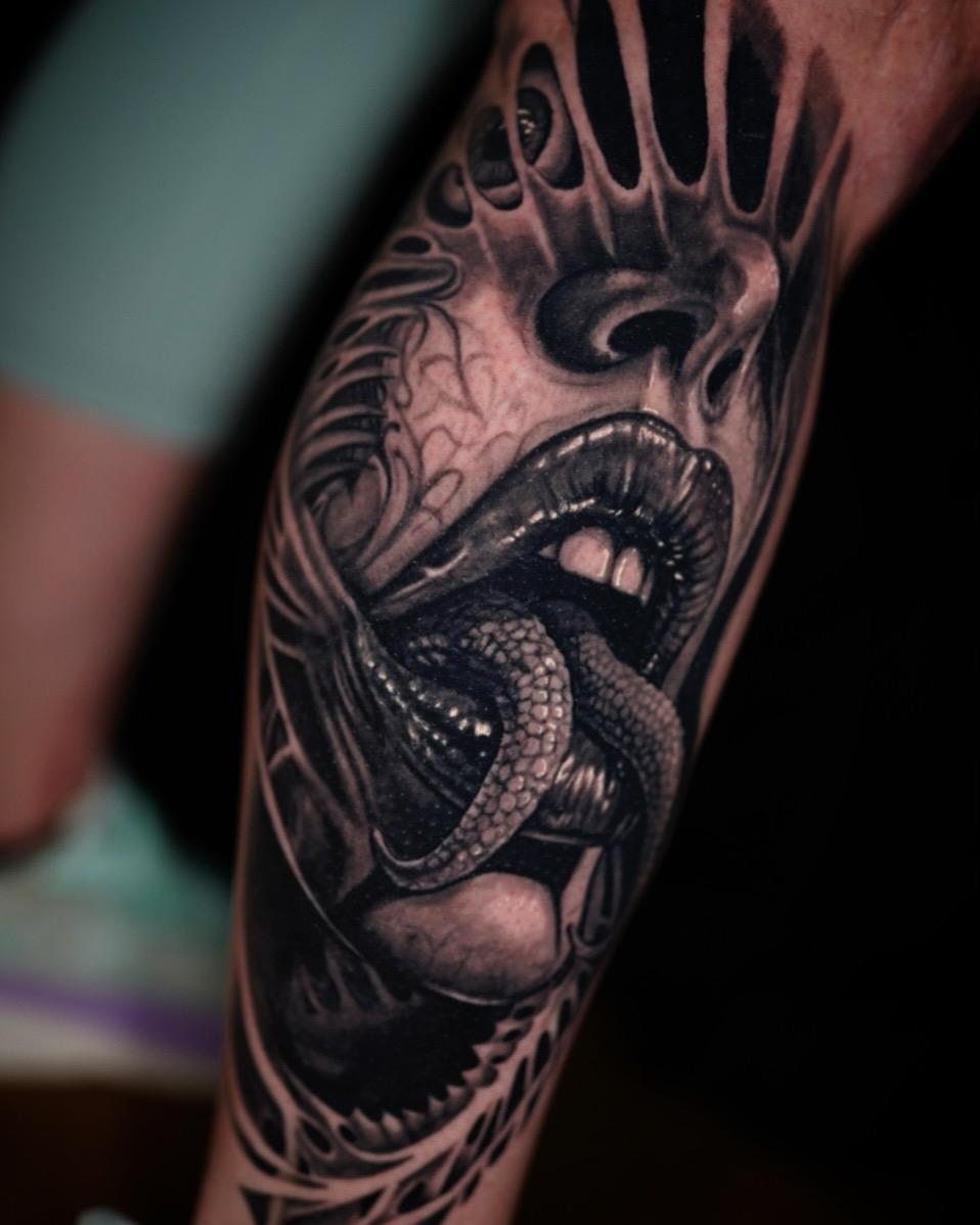 Tattoo by @whoaskedburke — black_and_grey, realism