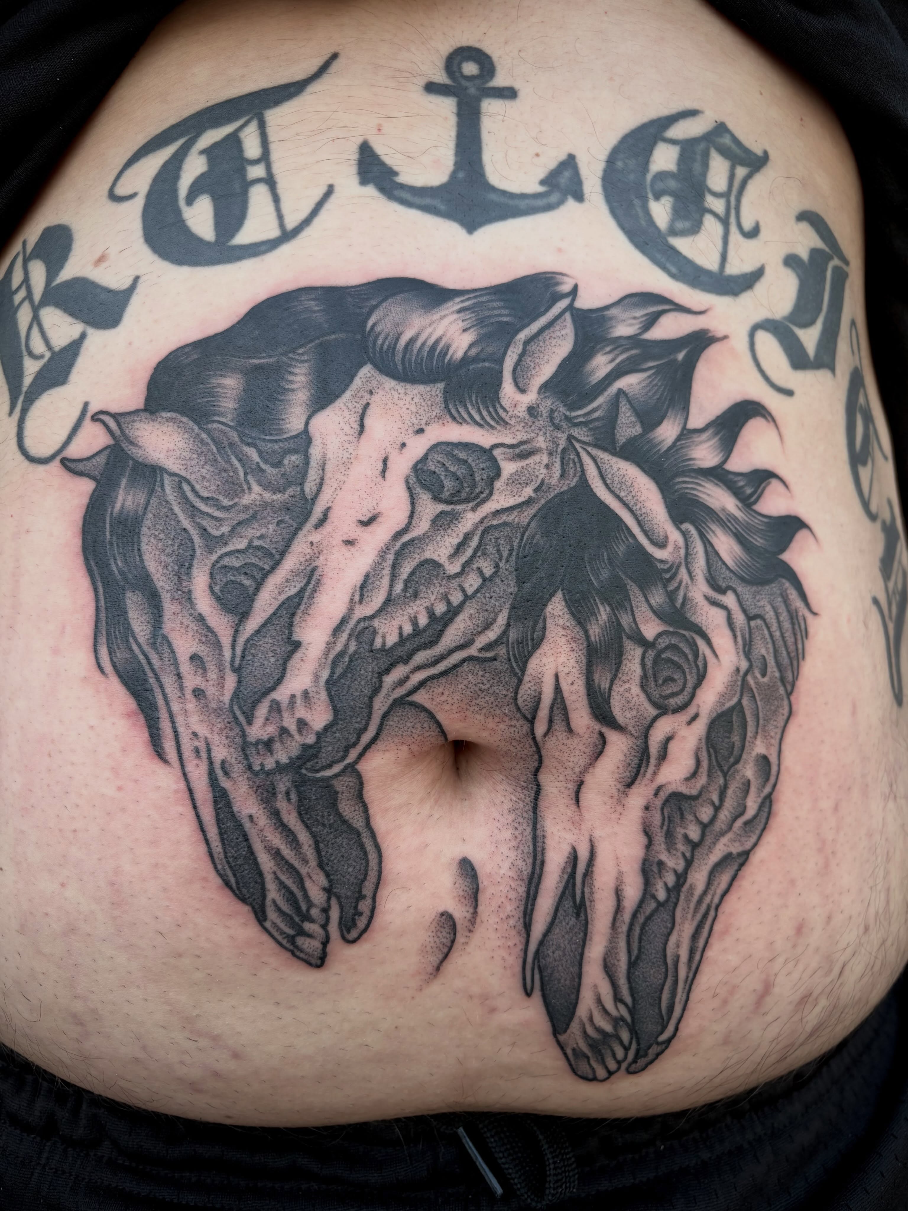 Tattoo by @micheal_tattoo โ dark_realism, black_and_grey