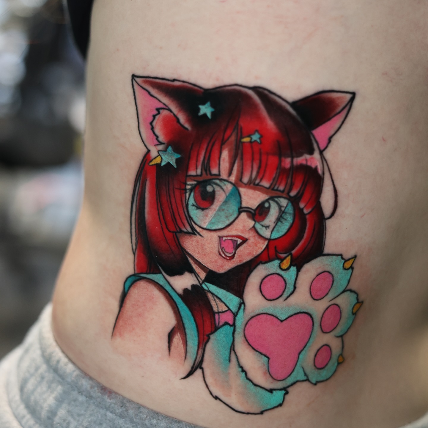 Tattoo by @ilovemorganxo โ anime, dotwork
