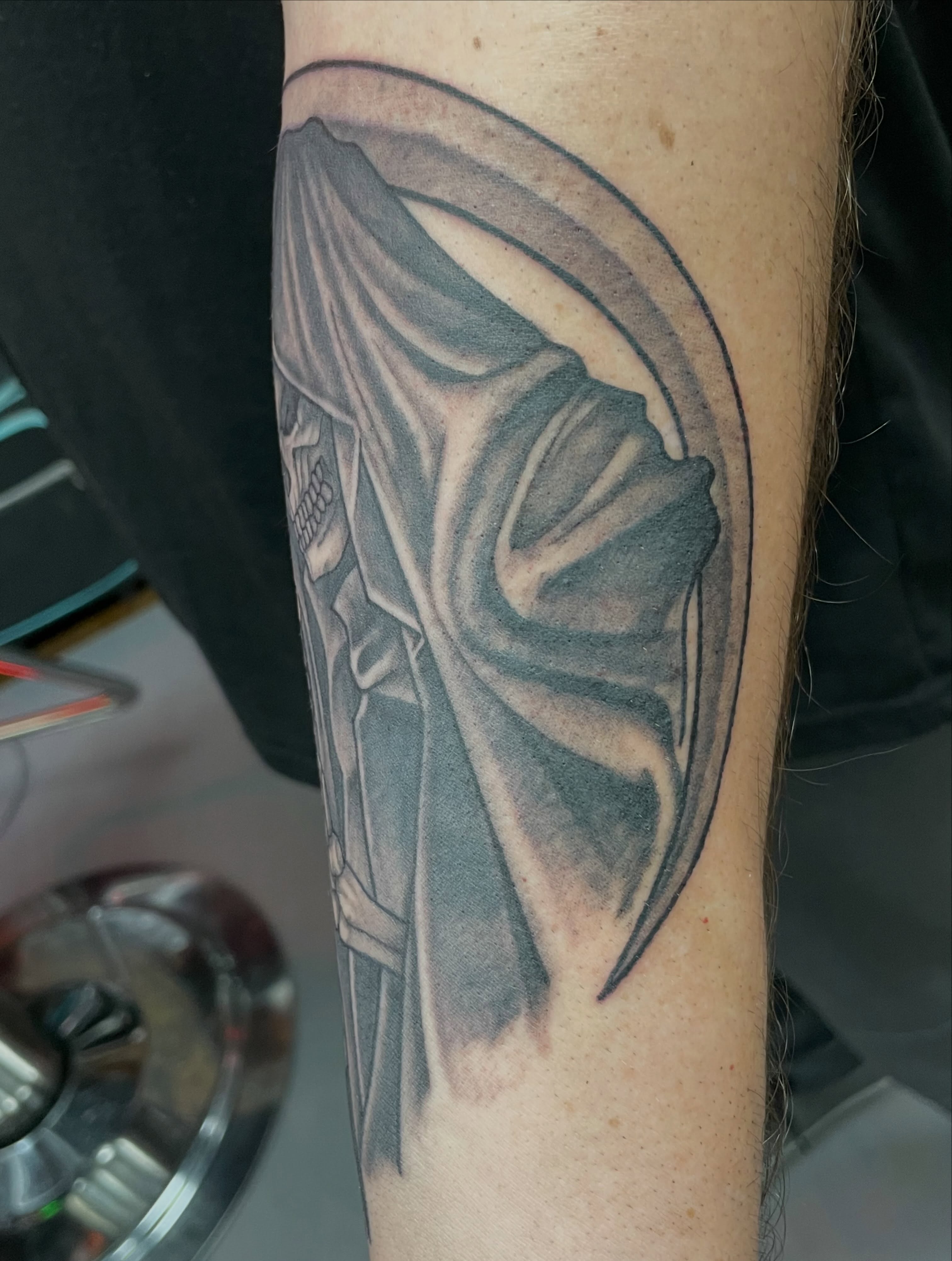 Tattoo by @mosestattoos — black_and_grey