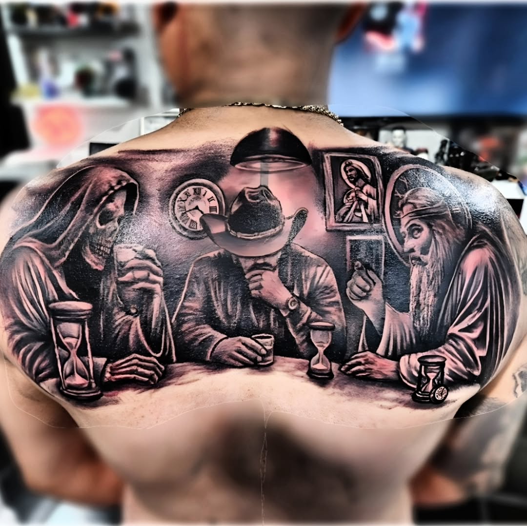 Tattoo by @eljosetattoo β realism, black_and_grey