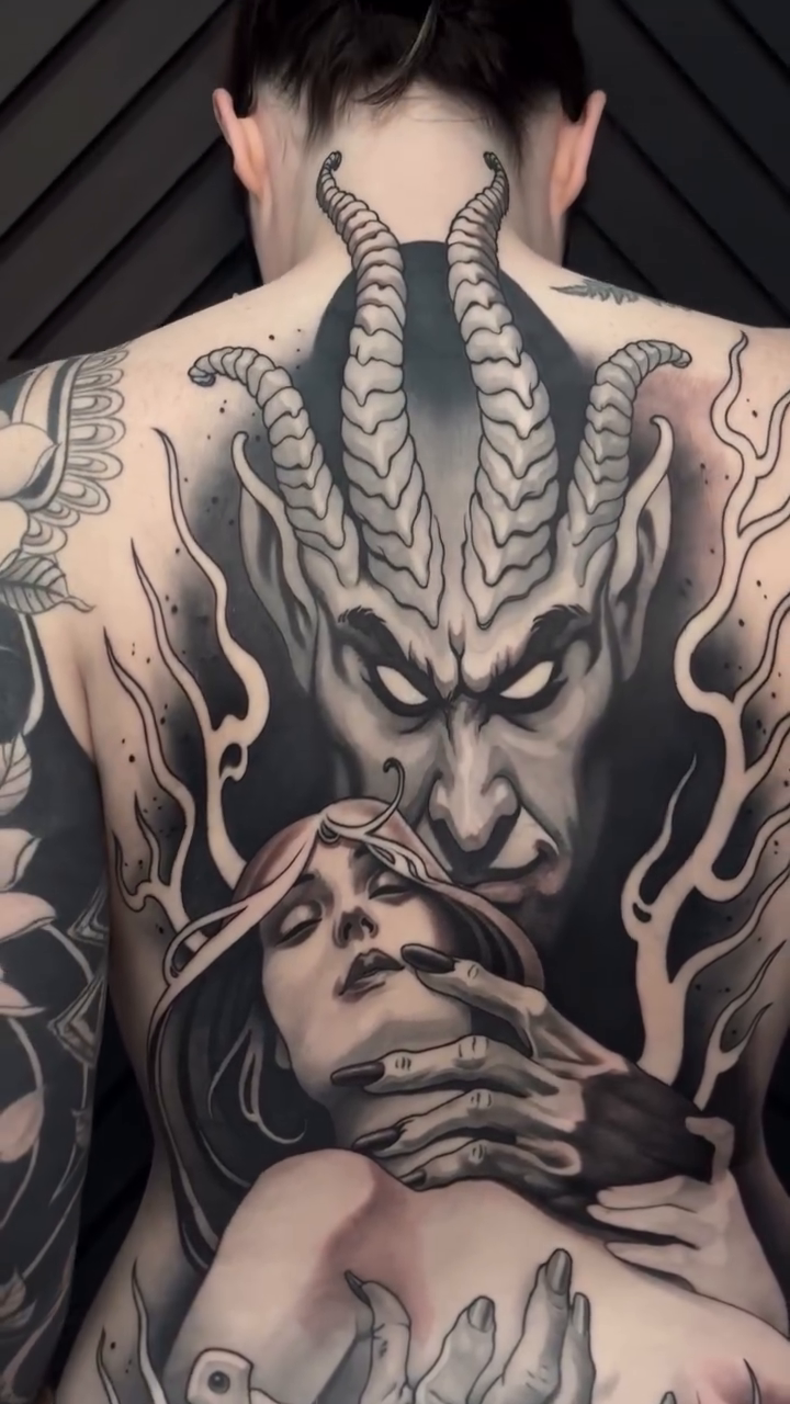 Tattoo by @michaeljtattoos — dark_realism, black_and_grey