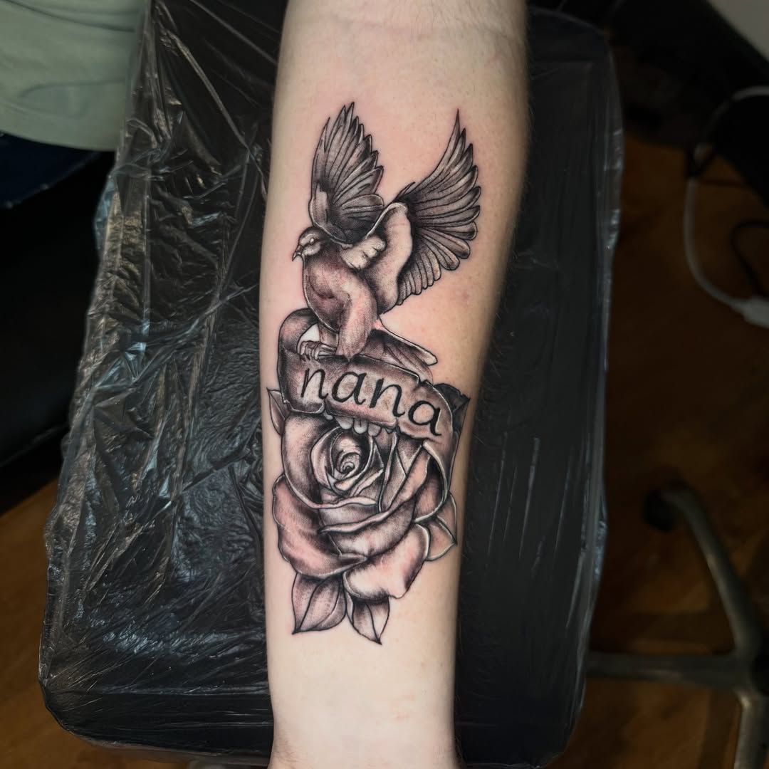 Tattoo by @glockontop — black_and_grey