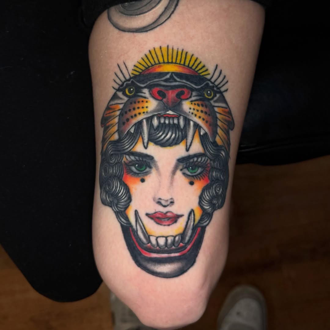 Tattoo by @glockontop — american_traditional, illustrative