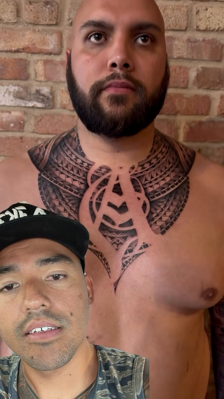 Tattoo by @desmond_tattoos — tribal, blackwork