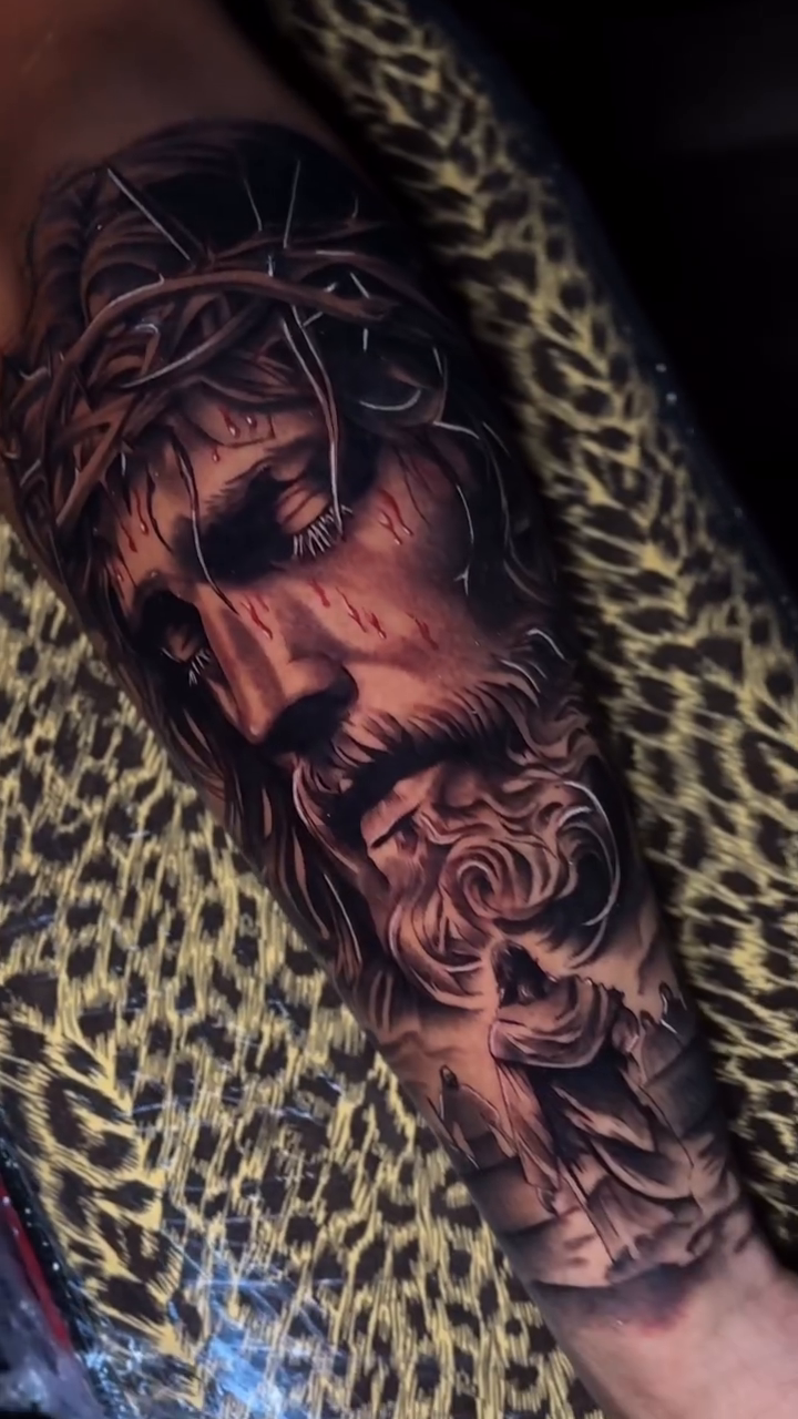 Jesus Christ realism tattoo by Savana ☆
