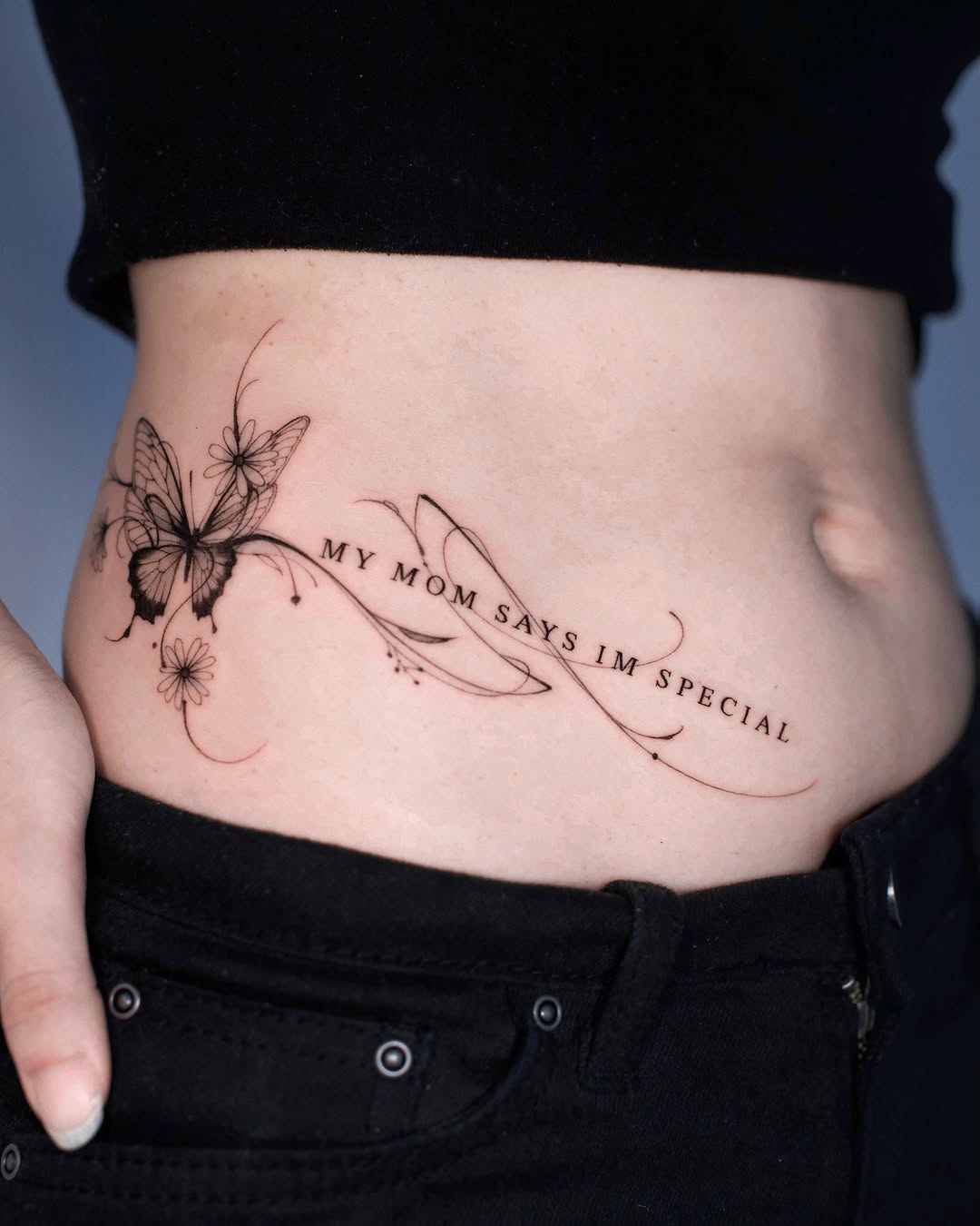 Tattoo by @tattoo_chamsae — fine_line, lettering_script