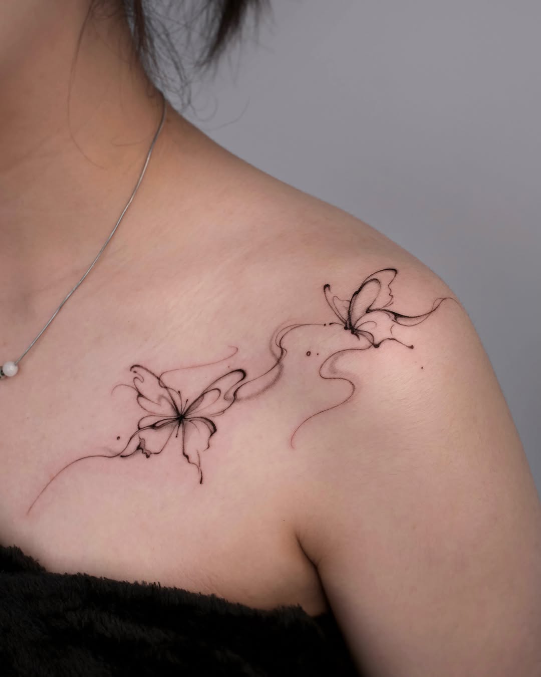 Tattoo by @tattoo_chamsae — fine_line, black_and_grey