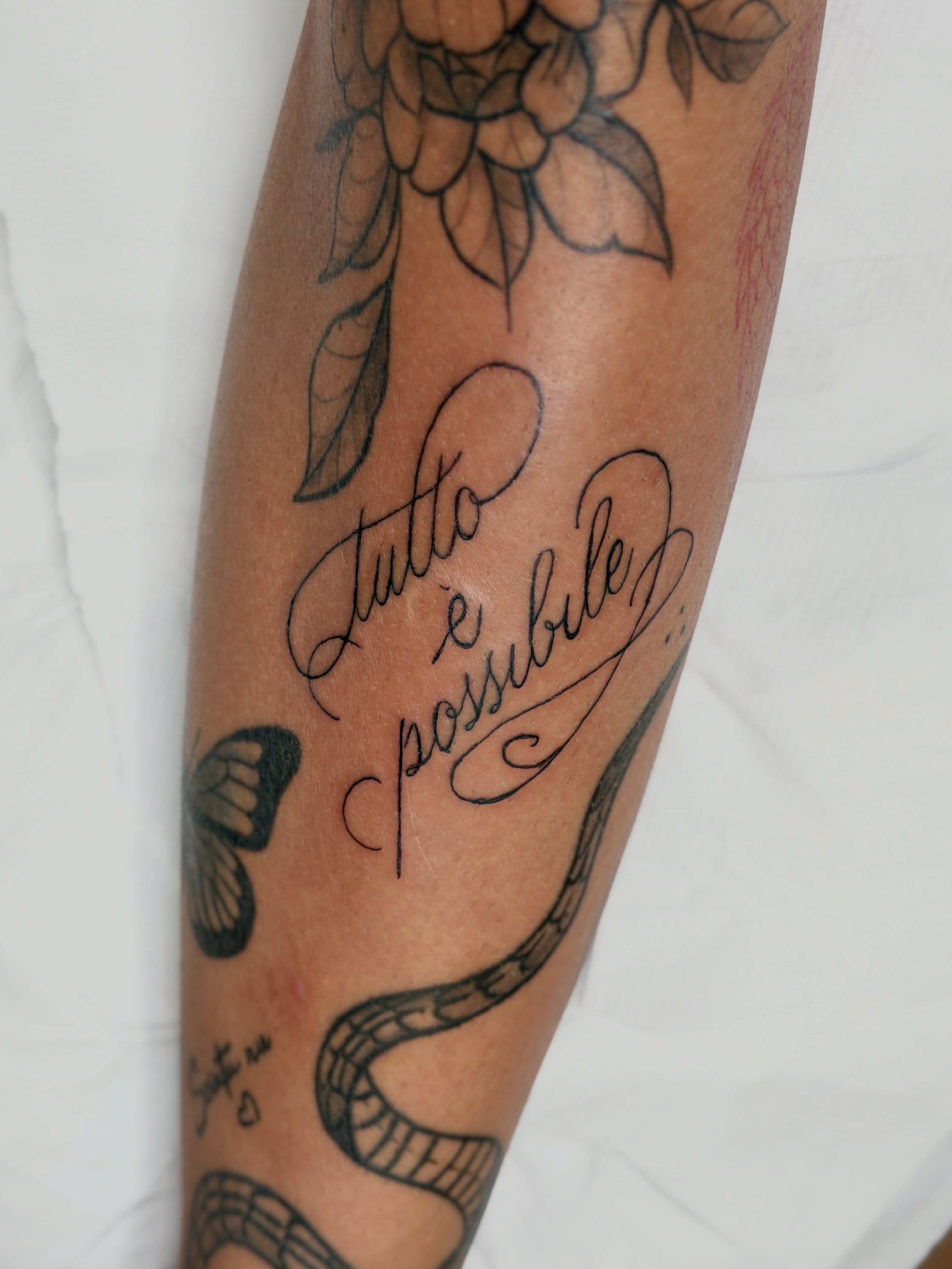 Tattoo by @ferraratattooo — lettering_script