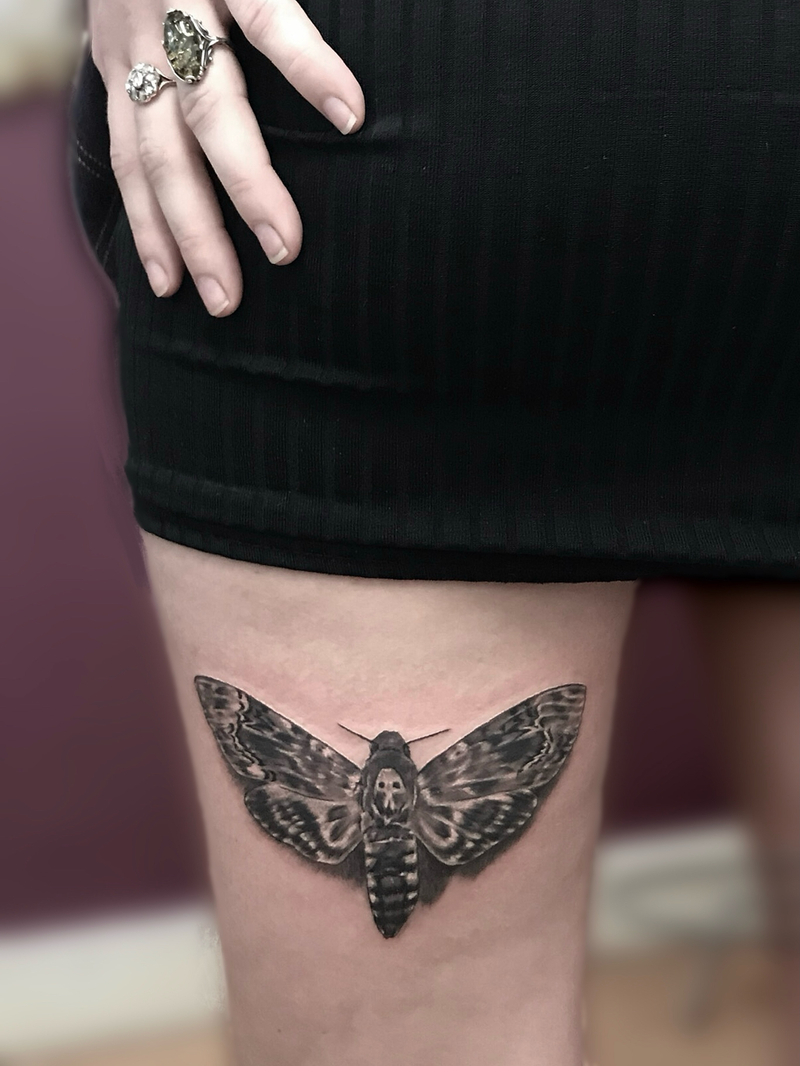 Tattoo by @luckybunnytat2 — realism, black_and_grey