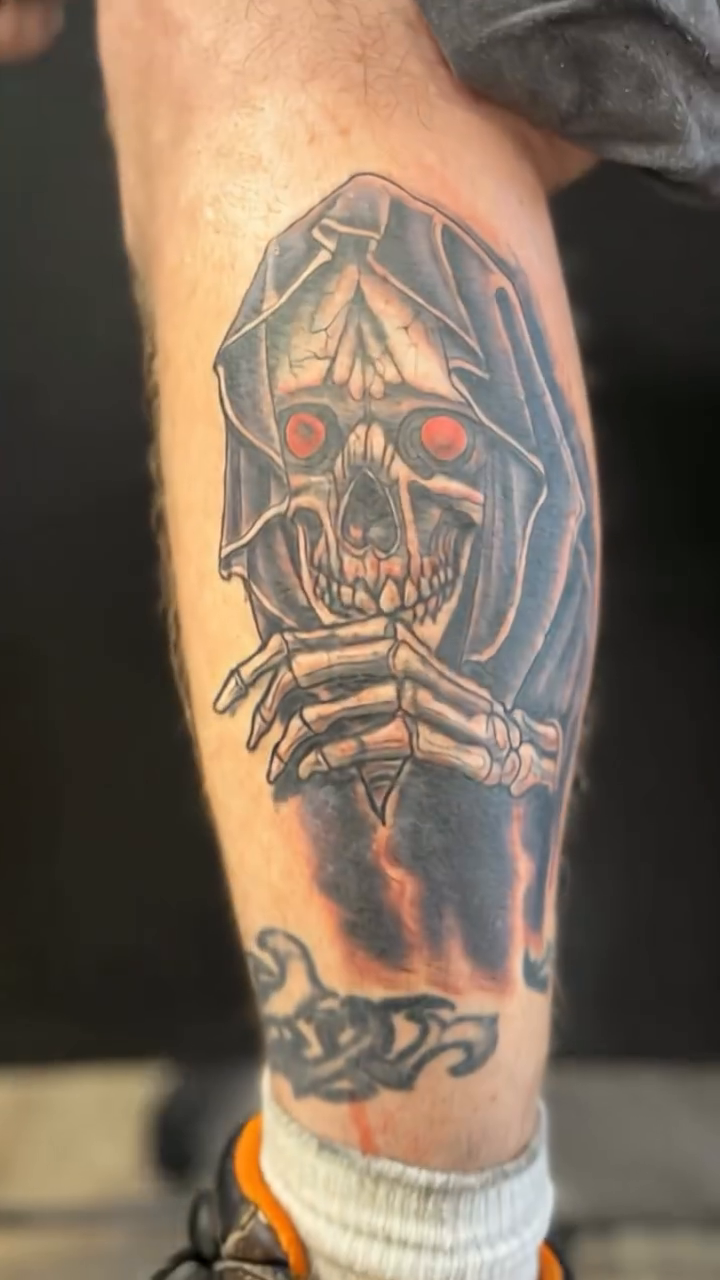 Tattoo by @fredrick_tigerman — black_and_grey, realism